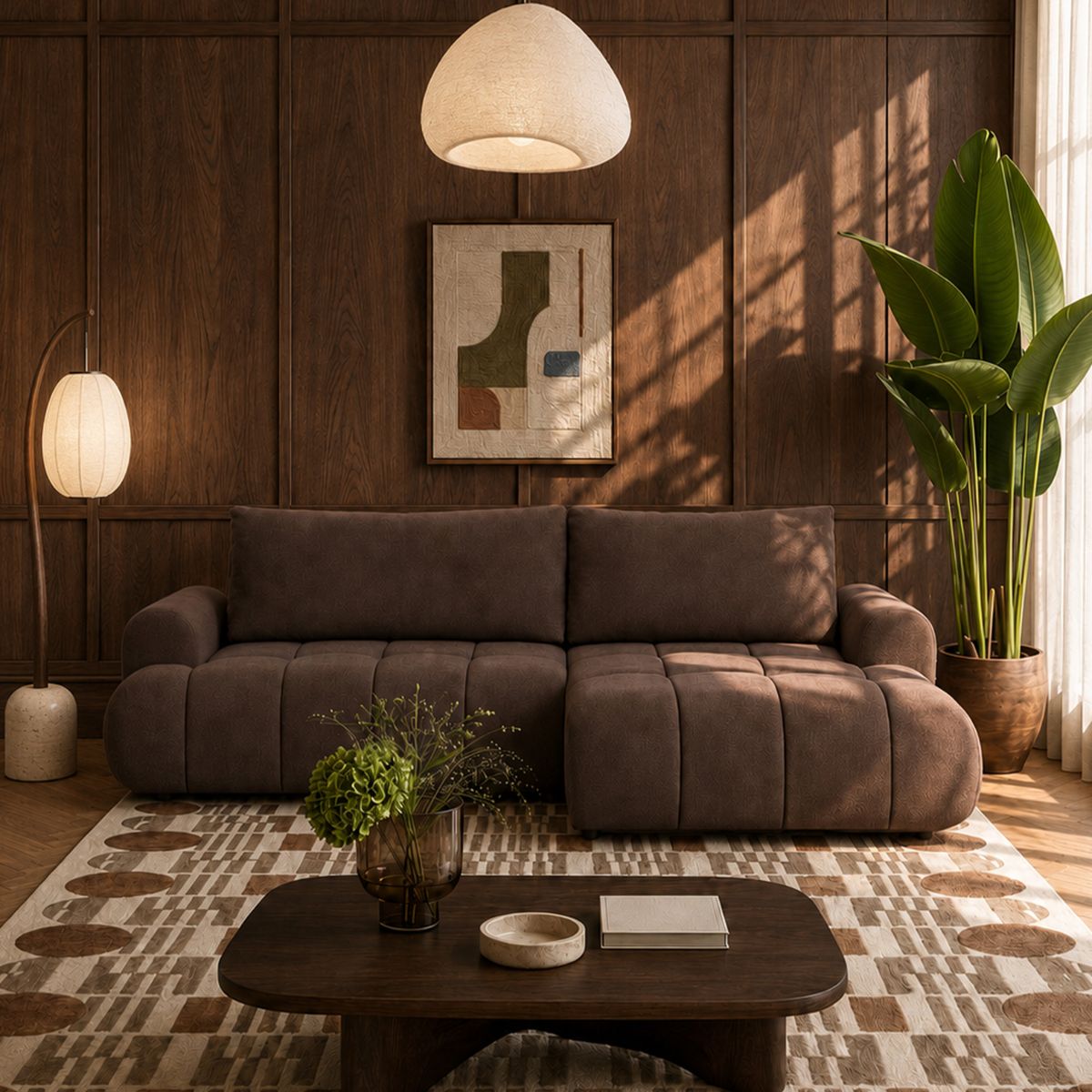 Ikonické tvary v súčasnej obývačke. Premyslený výber nábytku v štýle Mid-Century Modern
