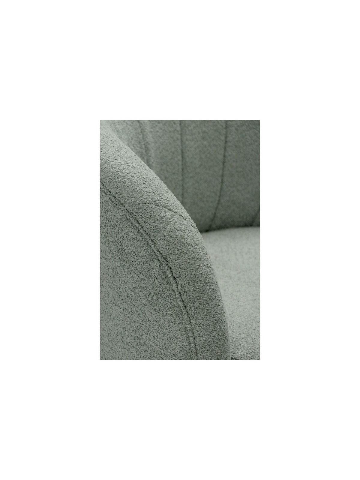 Otočné relaxačné kreslo Soya zelený boucle Catch Me 13 detail čalúnenia