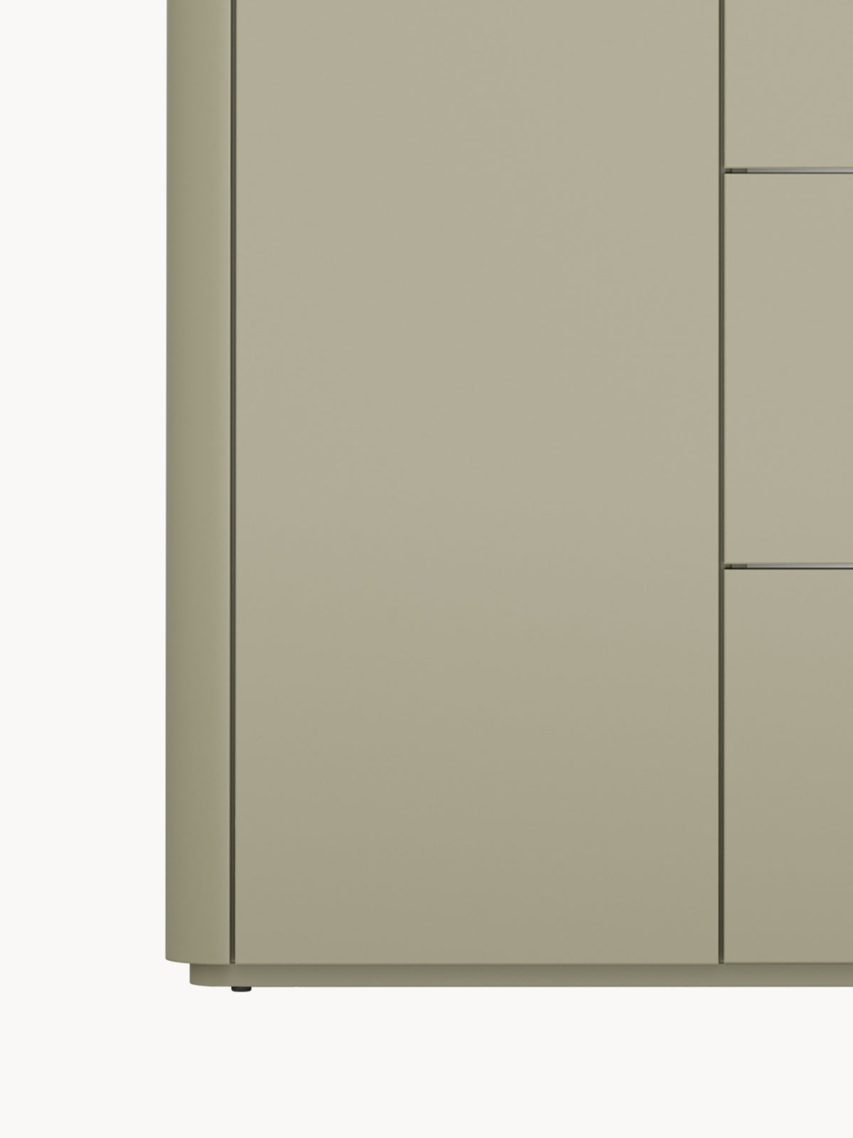 Komoda Elivo 150 cm so zásuvkami v eukalyptovom odtieni s doskou dąb baltic dune, detail produktu
