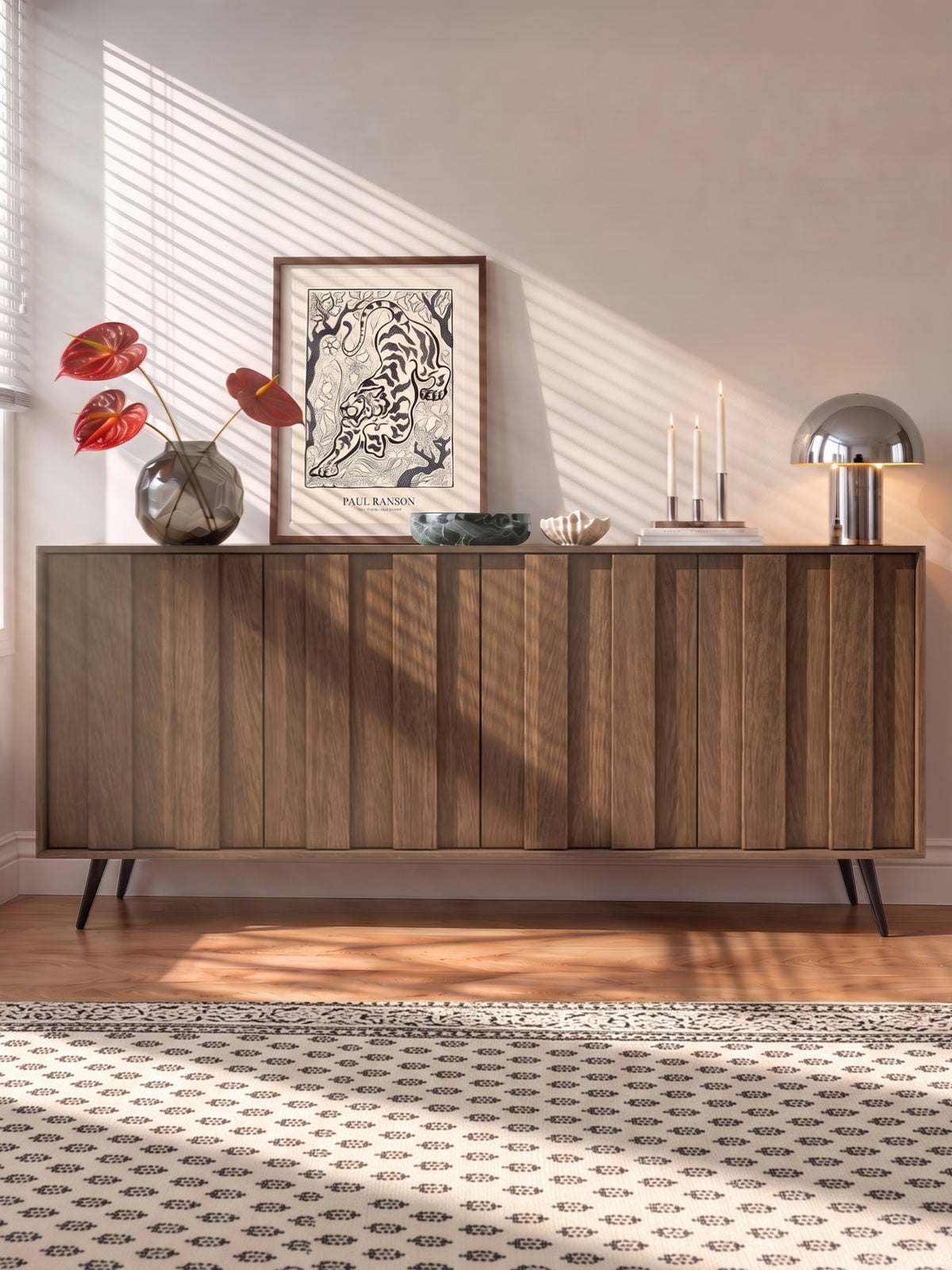 Komoda Flaro 183 cm s osvetlením - Dub dunin