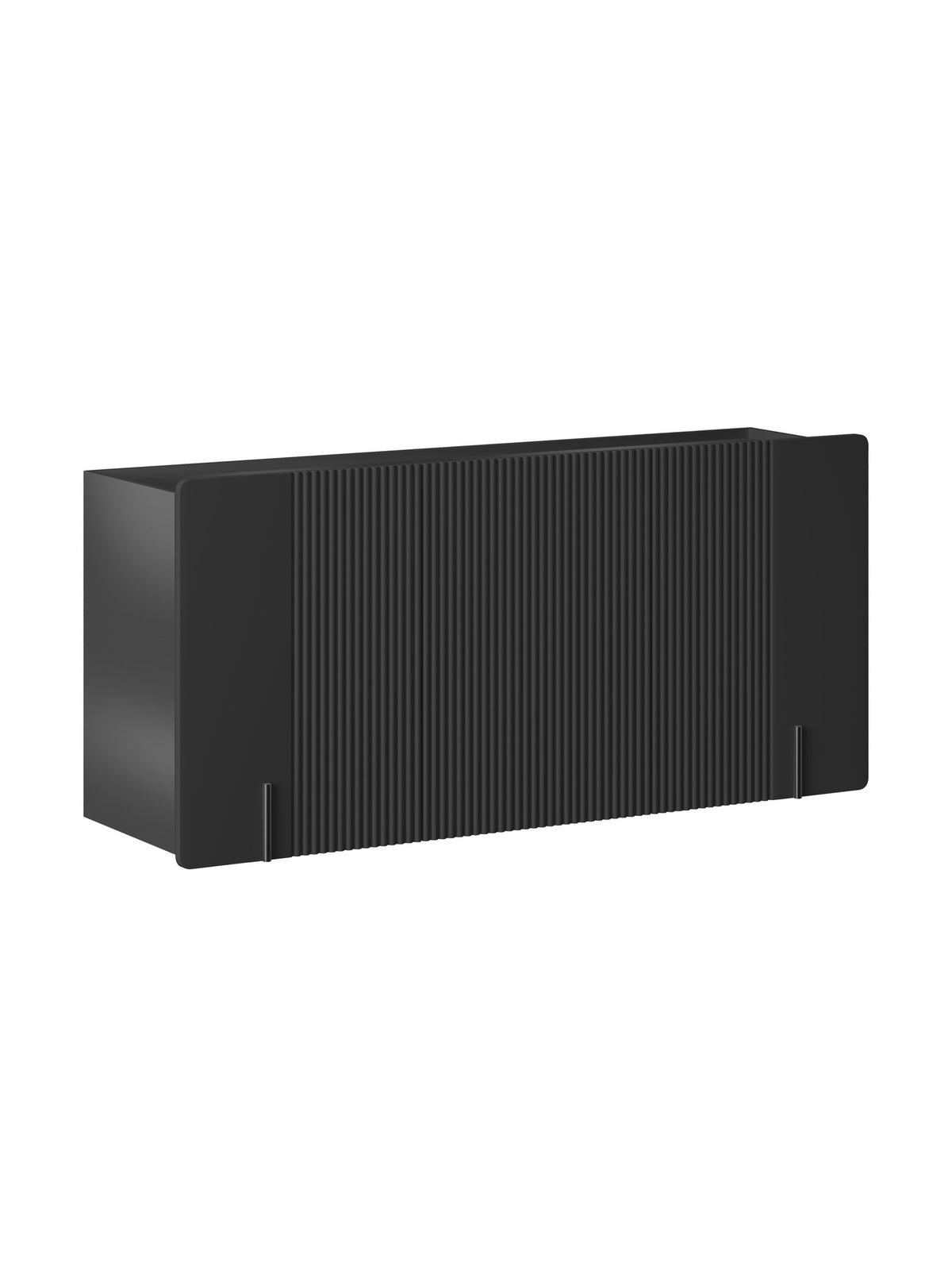 Komoda Malmi 150 cm trojdverová závesná - Čierny mat / Čierny