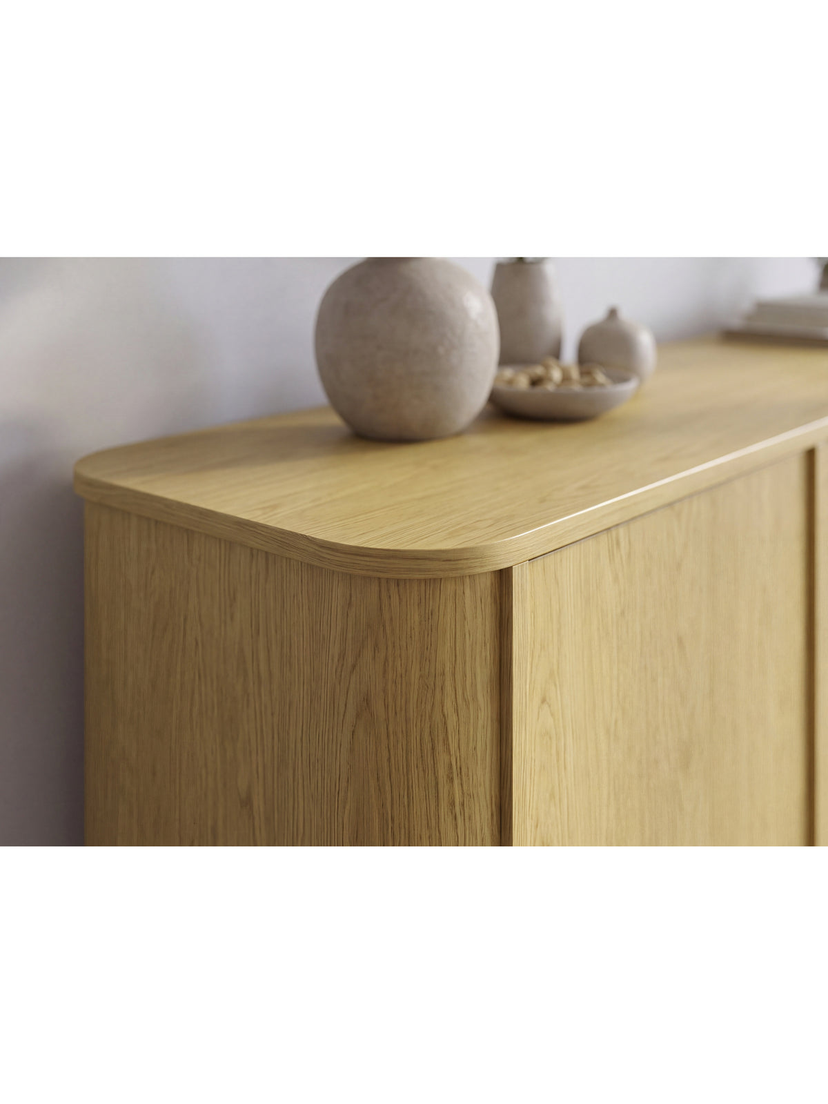 Komoda Vello 108 cm so dvoma dverami v dubovej farbe baltic dune s oblými hranami