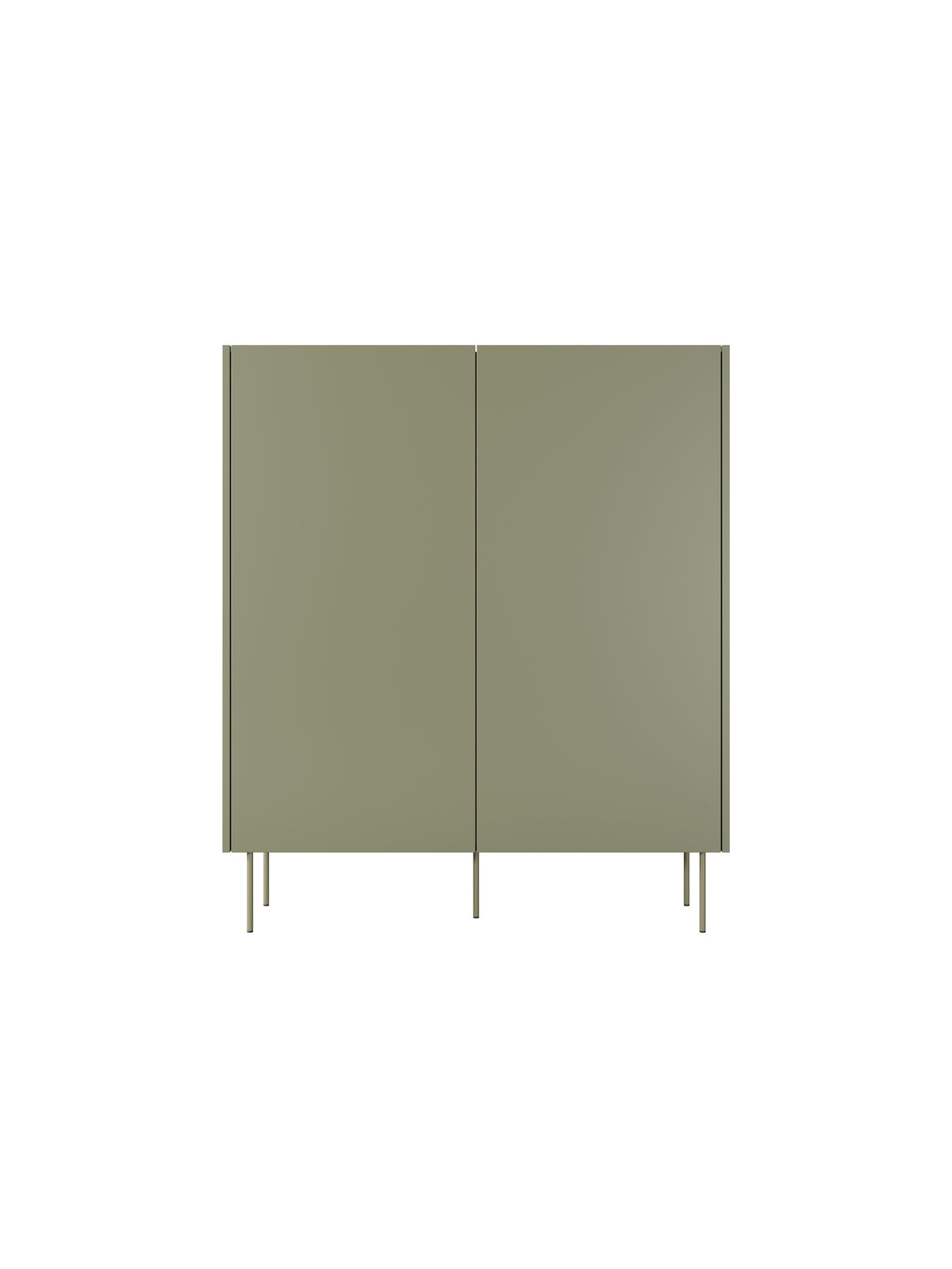 Komoda Desin z ukrytymi zásuvkami i metalowymi nogami 120 cm - Oliva / Dub nagano