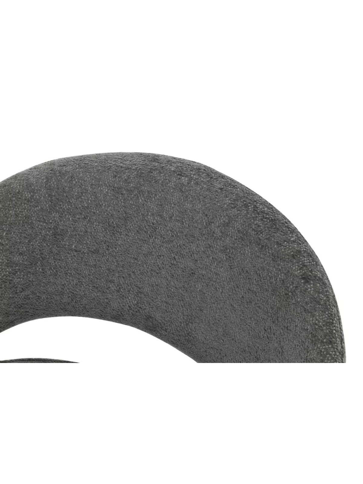 Otočná čalúnená stolička Movelix tmavosivá boucle látka Raven 18, čierne kovové nohy