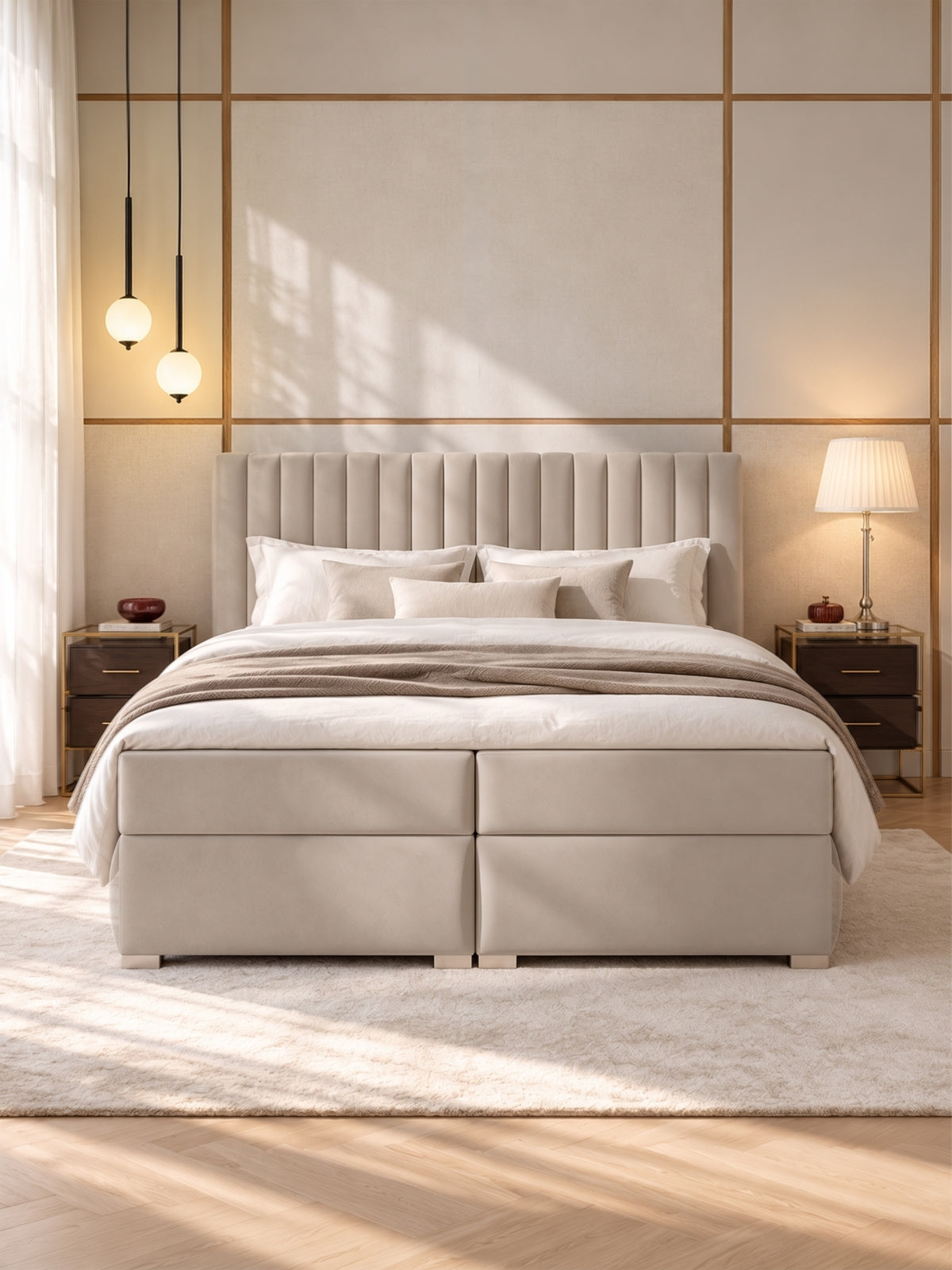 Boxspring posteľ Solani 160x200 s úložným priestorom