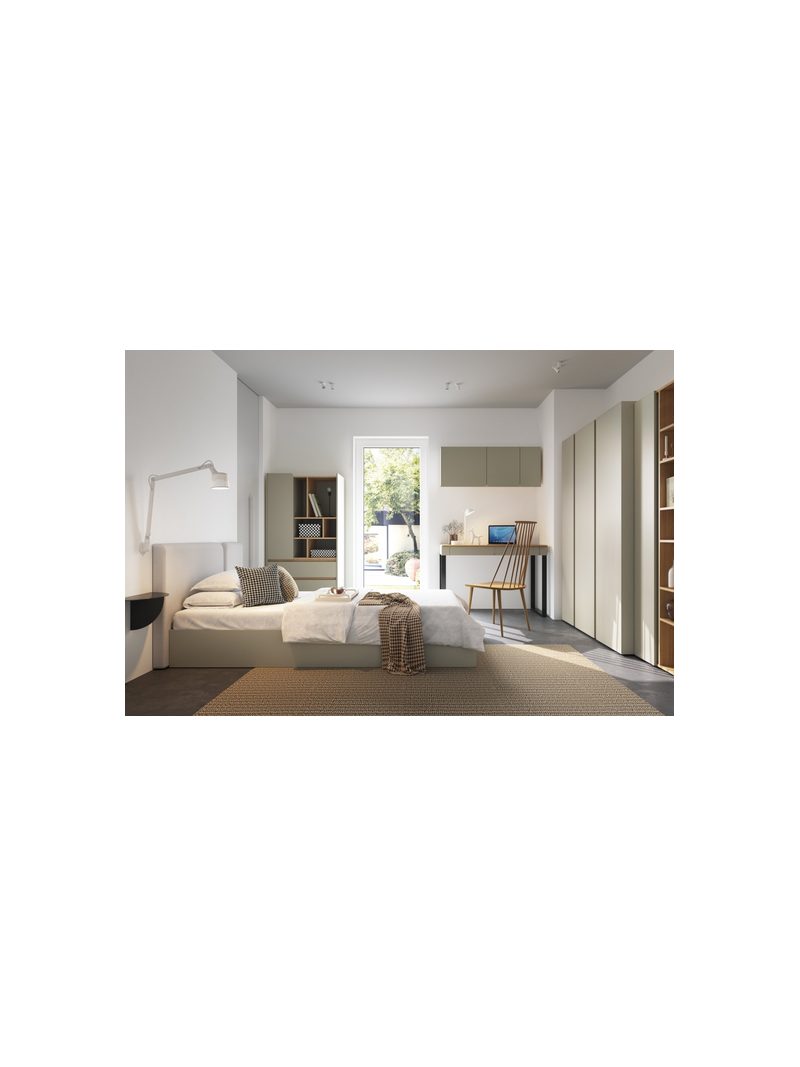 Mládežnícky regál Altea 80 cm so zásuvkami eukalyptus a dub baltic dune, pohľad spredu