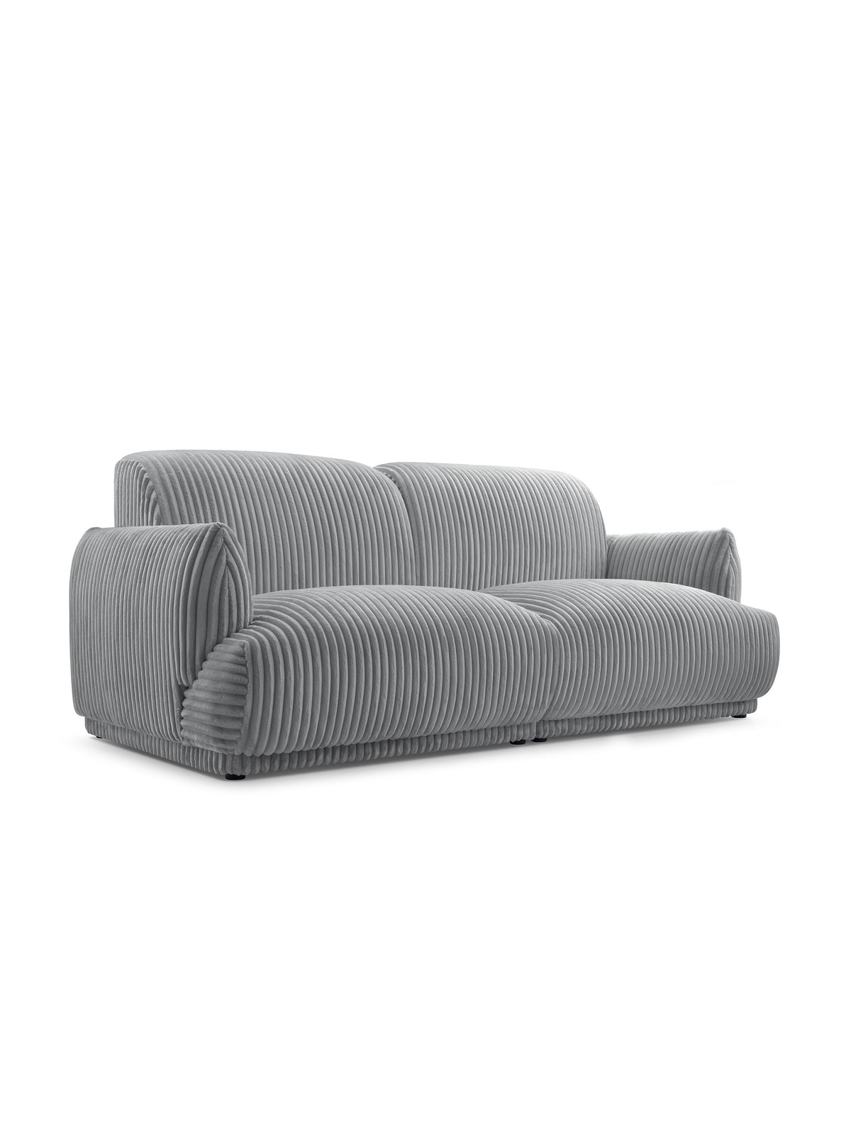 Sofa Cubero szary plusz Tilia 90 o szerokich podłokietnikach i pikowanym obiciu