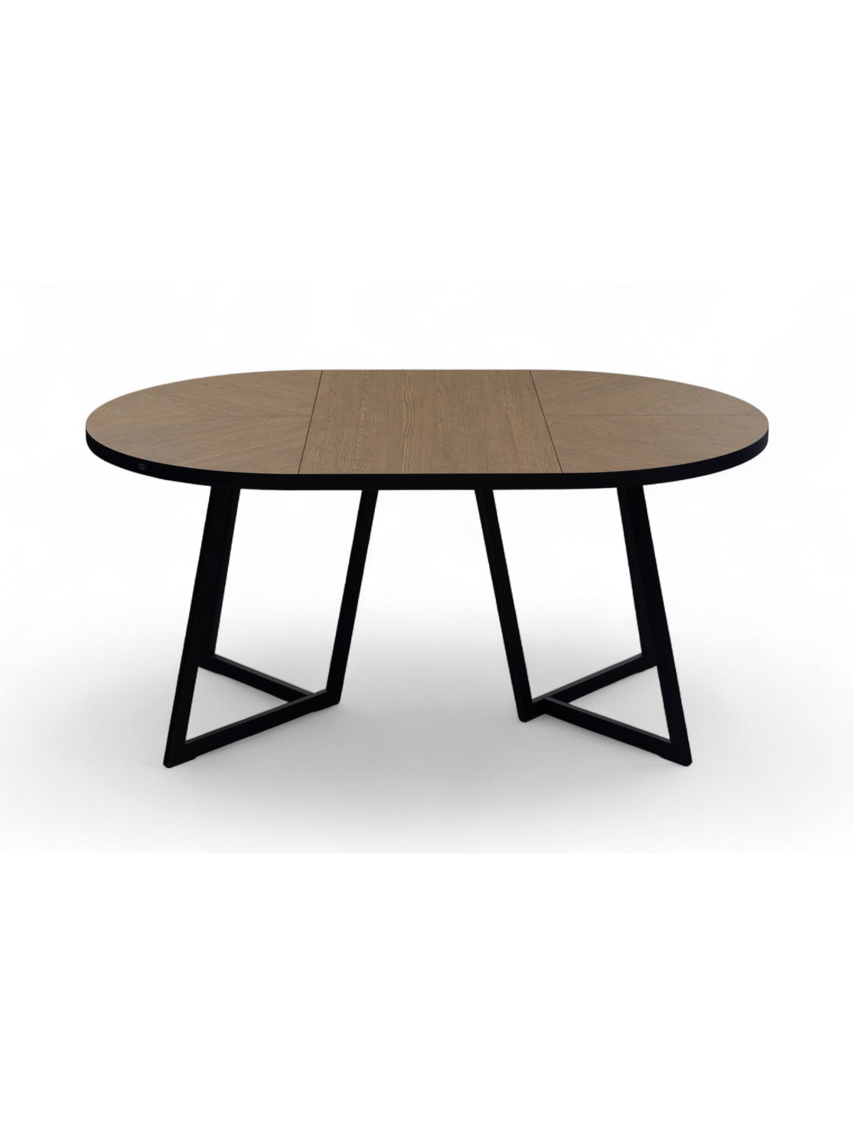 Rozkladací okrúhly stôl Cedrus Rozeta 105/160 cm dub belmont čierny kovový rám