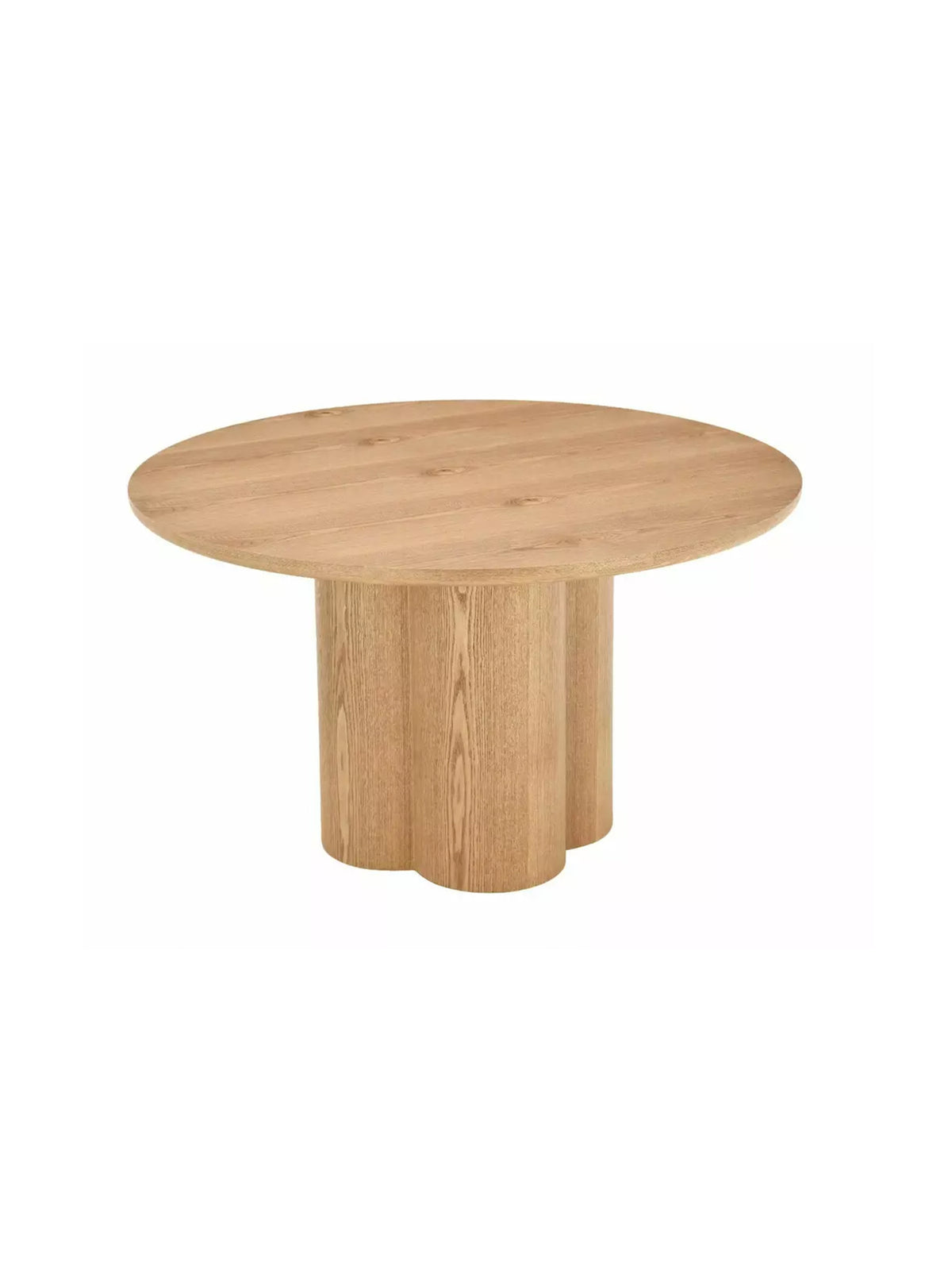 Okrúhly stôl Cylindus 120 cm prírodný dub s pevnou doskou a nohou