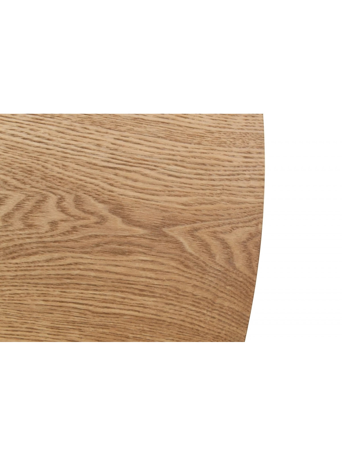 Okrúhly stôl Lureno 120 cm prírodný dub s čiernymi nohami detail dosky