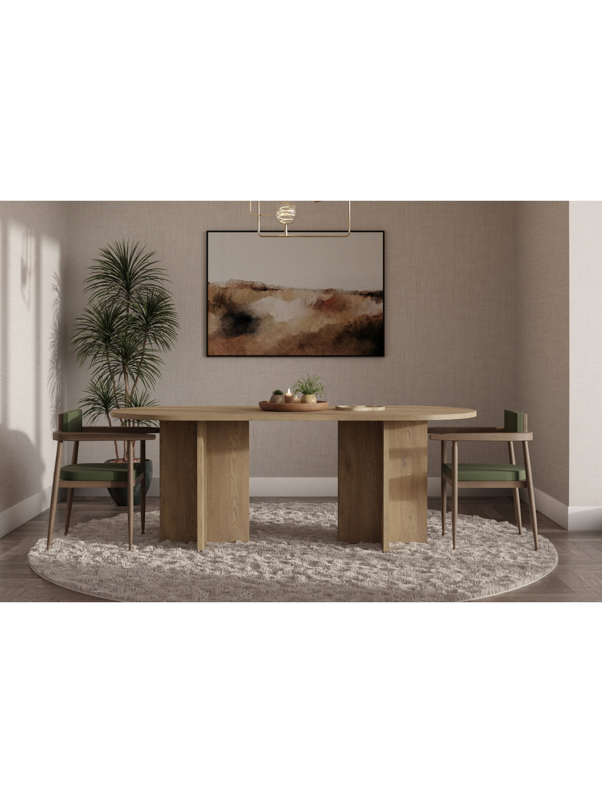 Oválny stôl Aurelium 204x90 cm farba dub cremona s laminovanou doskou a nohami