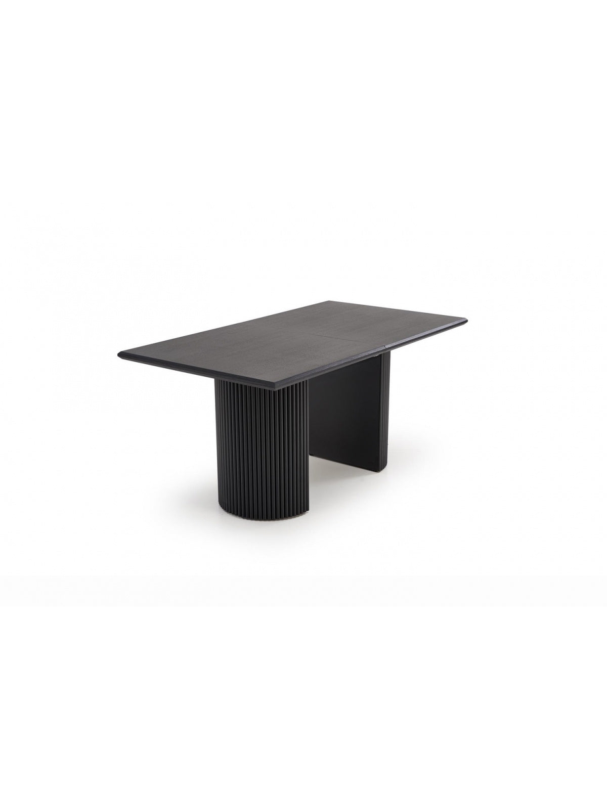 Rozkladací stôl Lorero 160-250x90 cm čierny matný povrch, kovové nohy