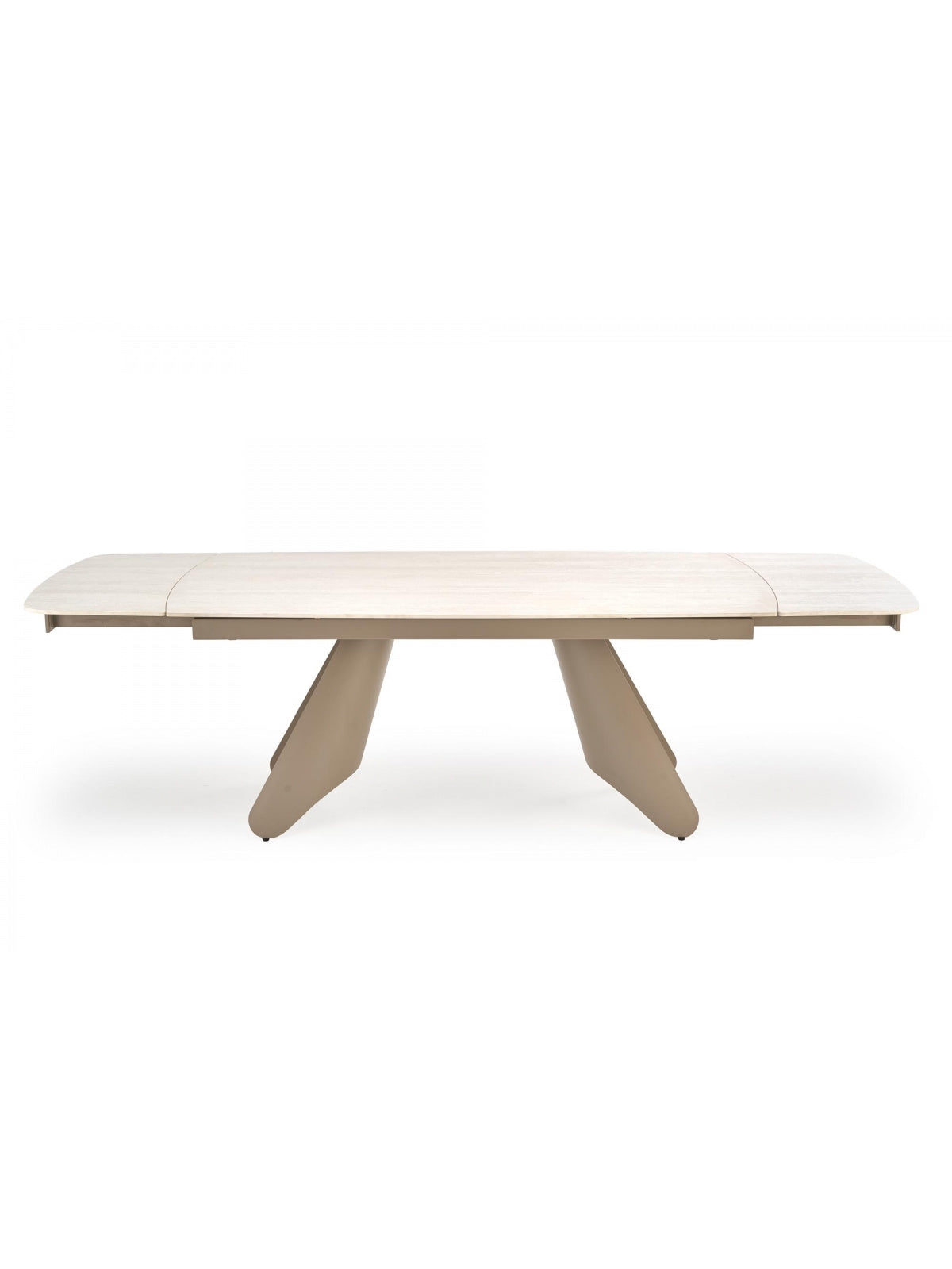 Stół rozkładany Tavero 180-260x90 cm z blatem trawertyn i nogami w kolorze kaszmir