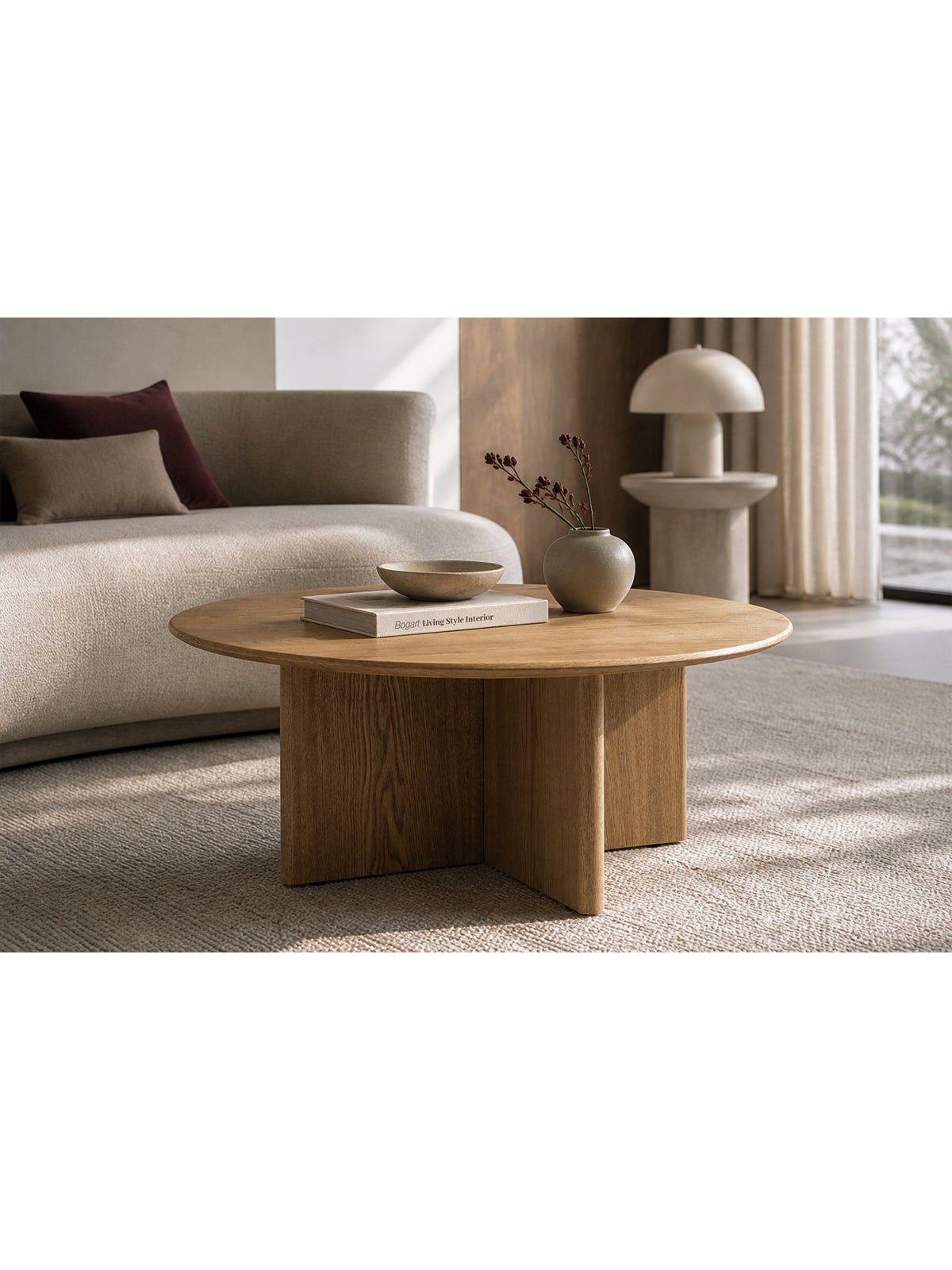 Stolík kawowy Nomis 80 cm okrúhly- miel