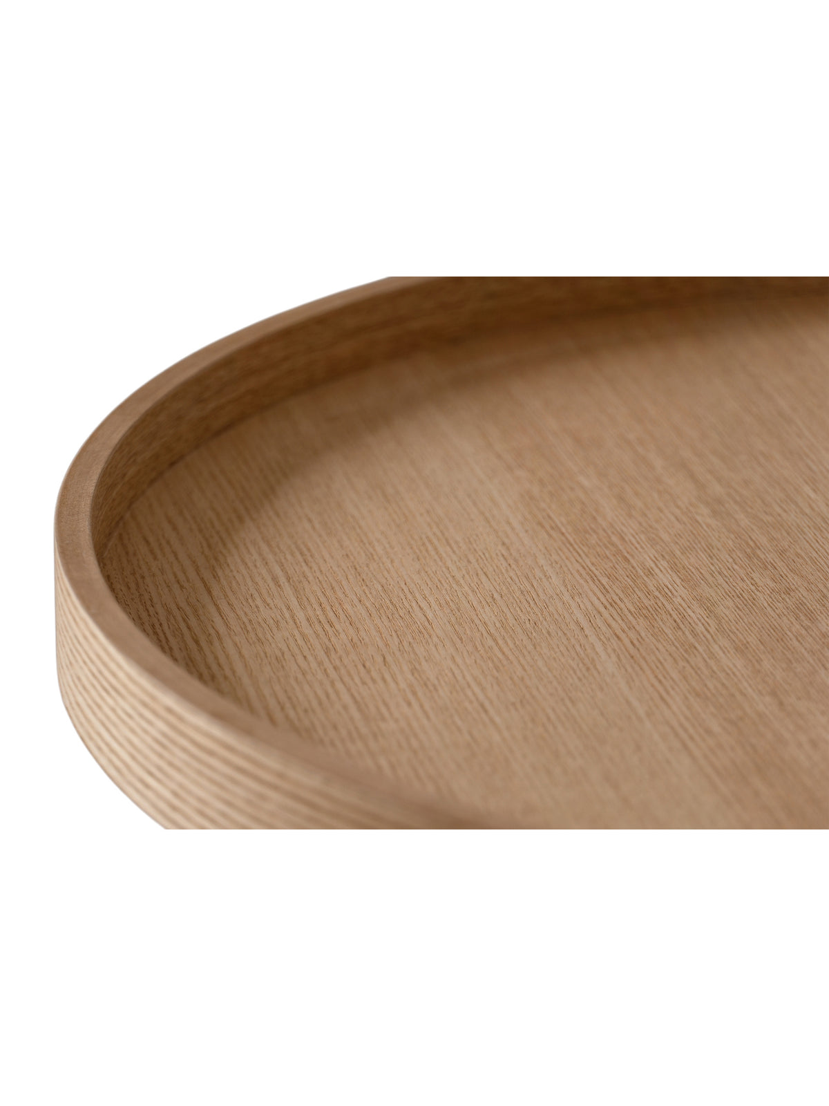 Okrúhly konferenčný stolík Tiliana 45 cm svetlé drevo prírodný MDF doska