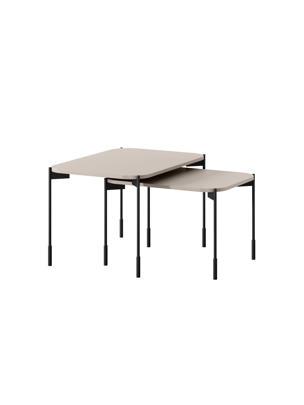 Stolík kawowy Sonatia 70 cm prostokatny na kovových nohách - kašmír
