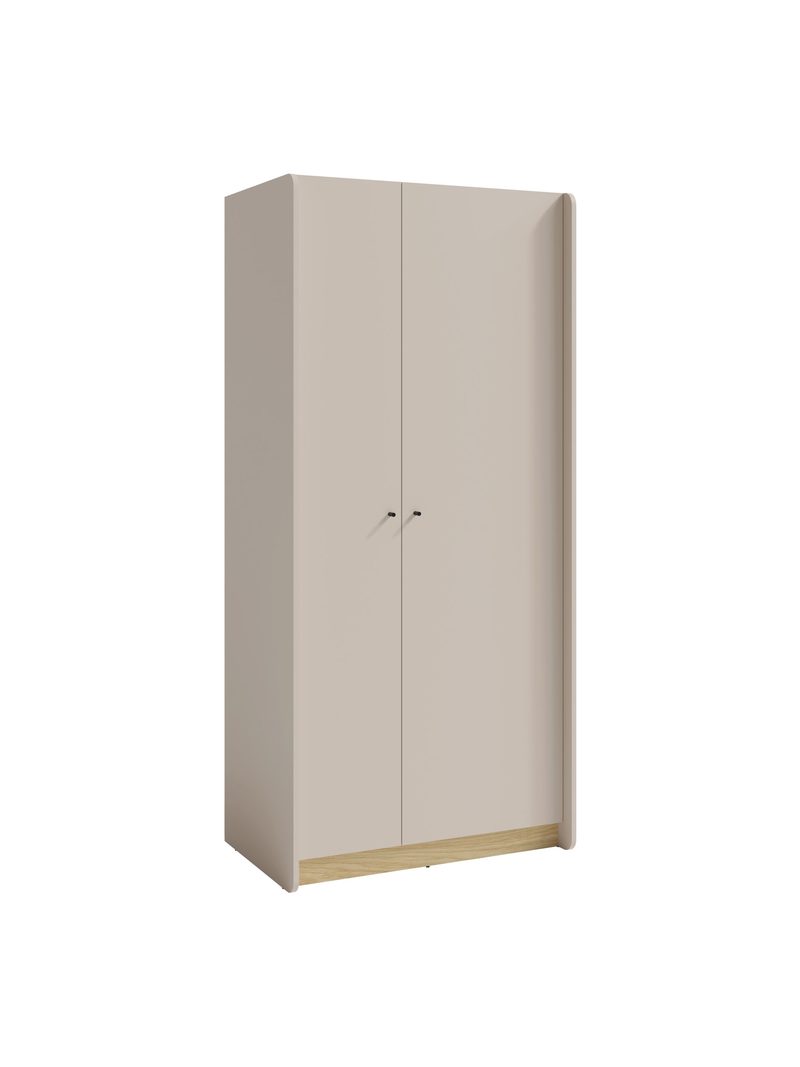 Šatník Fiorenza 90 cm béžový s olejovým dubom, s dvoma dverami