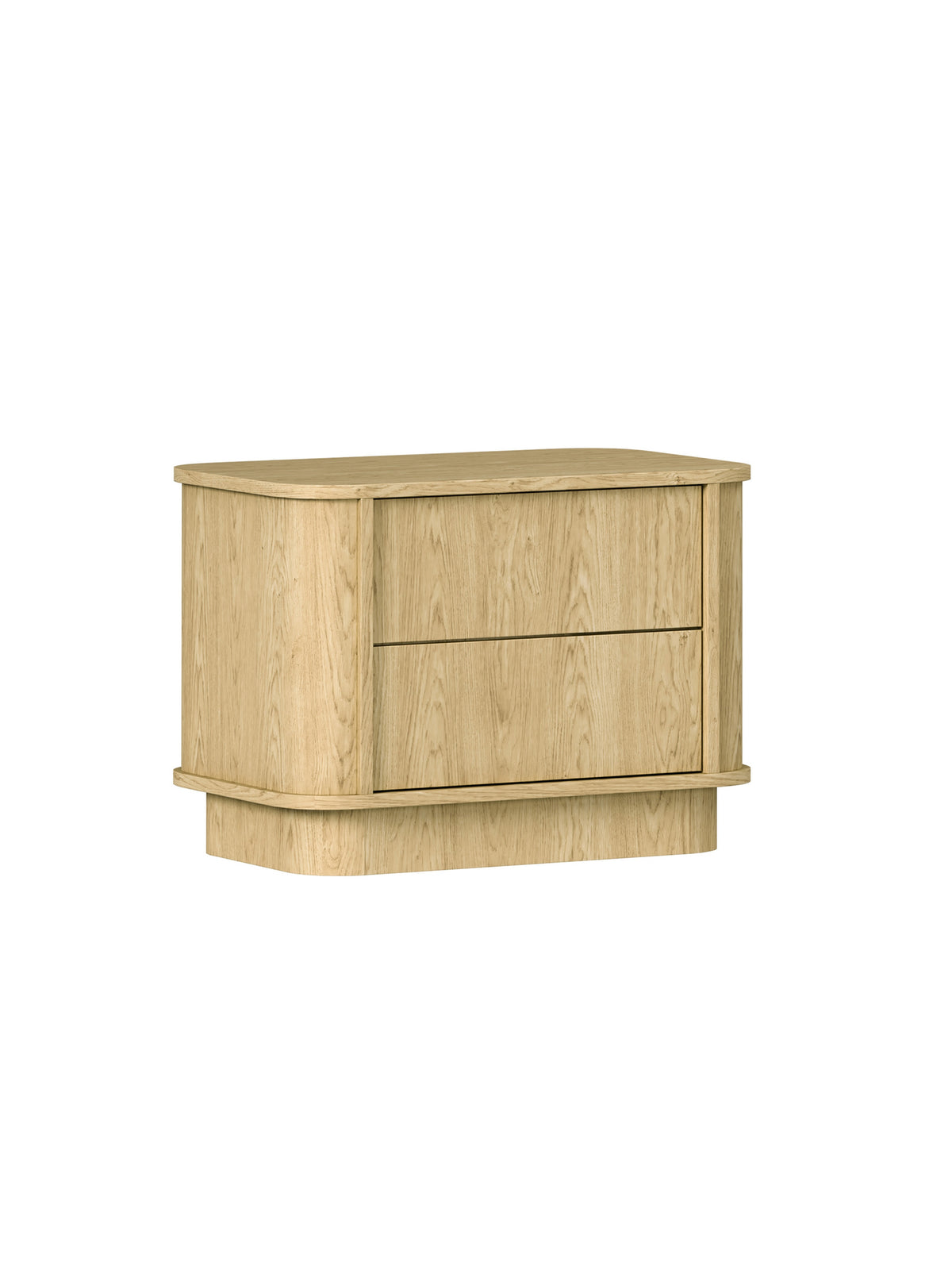 Nočný stolík Vello 63 cm s dvoma zásuvkami v odtieni dub baltic dune