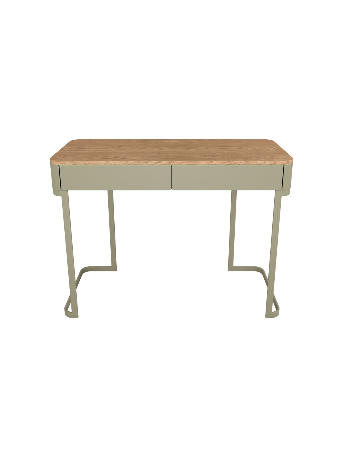 Konzolový Stolík / Toaletný stolík Elivo 110 cm so zásuvkami na stelazu - eukaliptus / Dub baltic dune