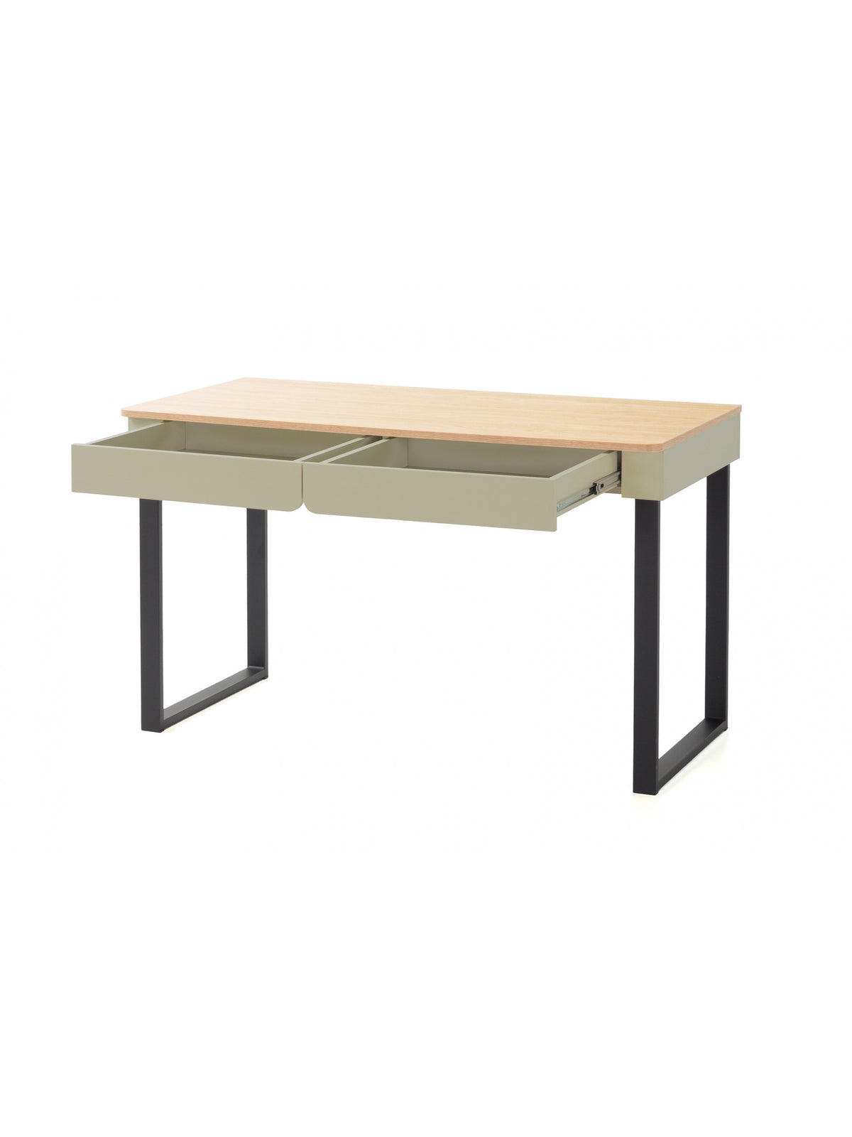 Písací stôl Altea 125 cm s dvoma zásuvkami eukalyptus a dub baltic dune