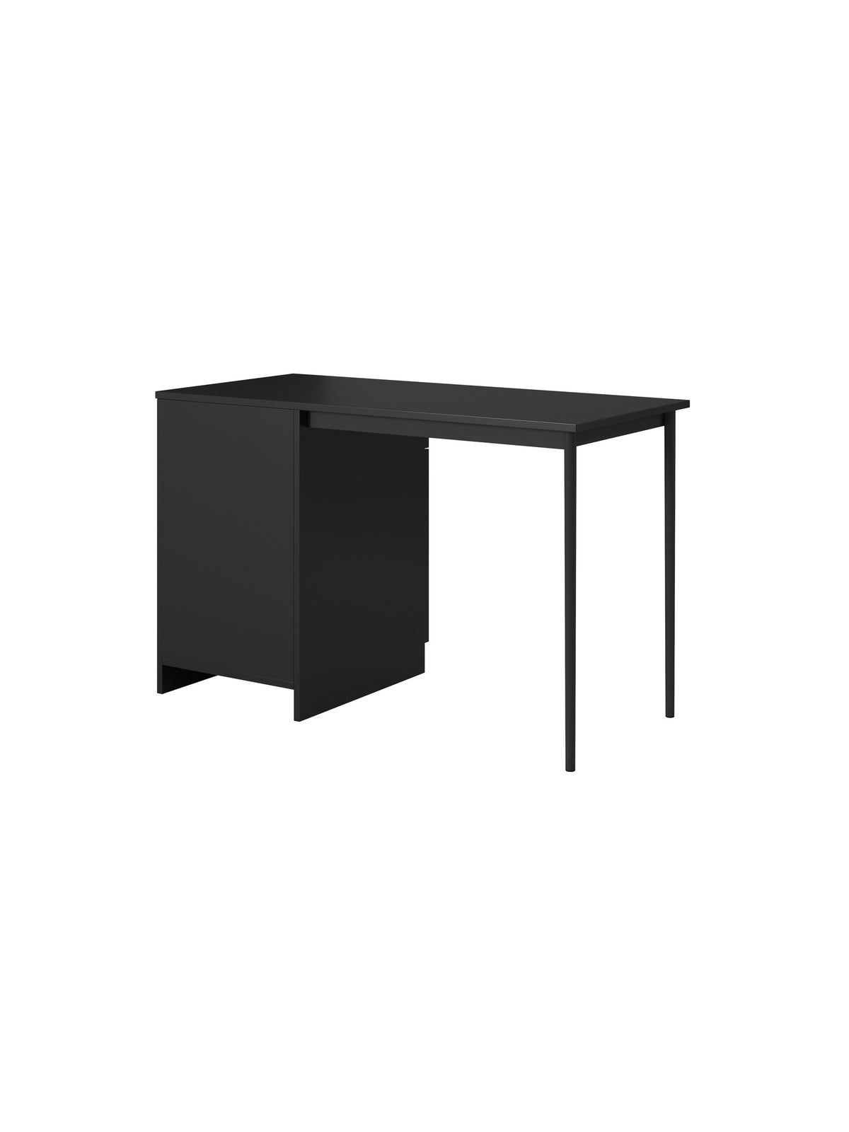 Písací stôl Nicole 120 cm z szuflada - Čierny mat / čierny nozki