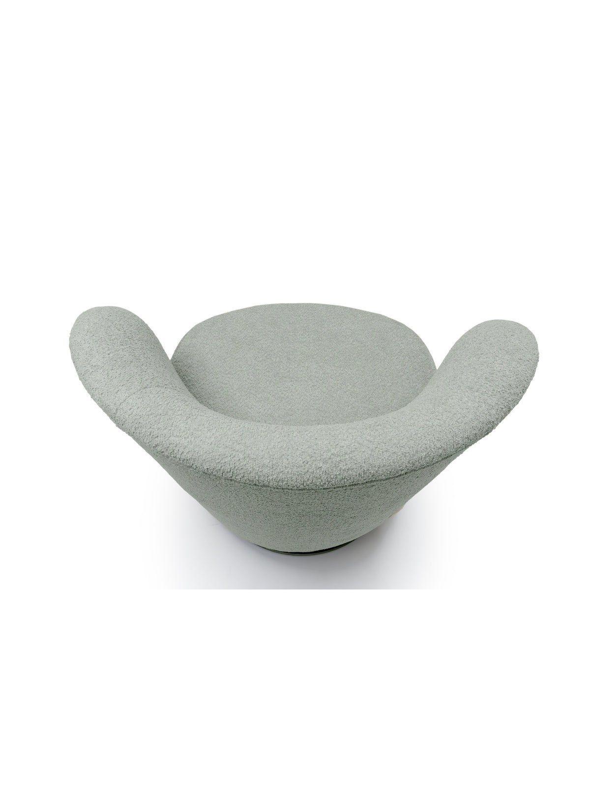 Fotel wypoczynkowy Cocoon obrotowy zielona boucle Catch Me 13 nowoczesny design