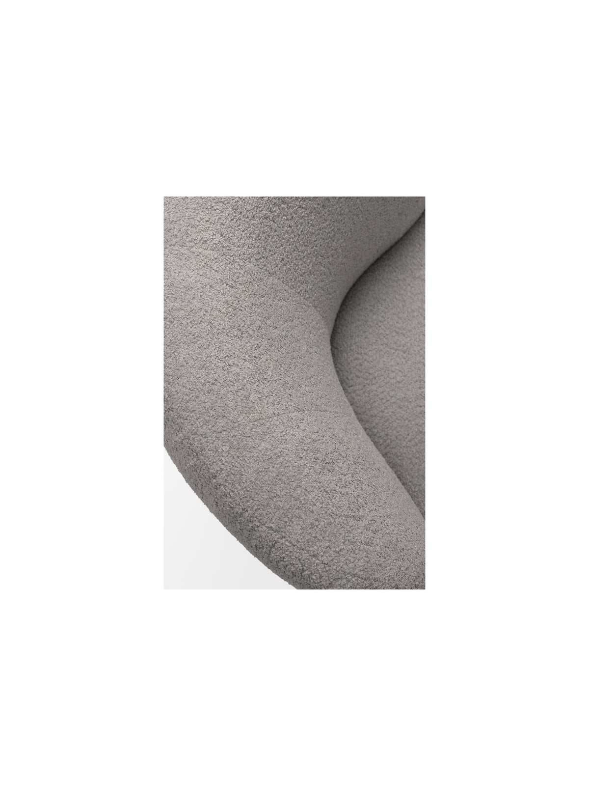 Relaxačné kreslo Hygga sivá boucle, detail operadla