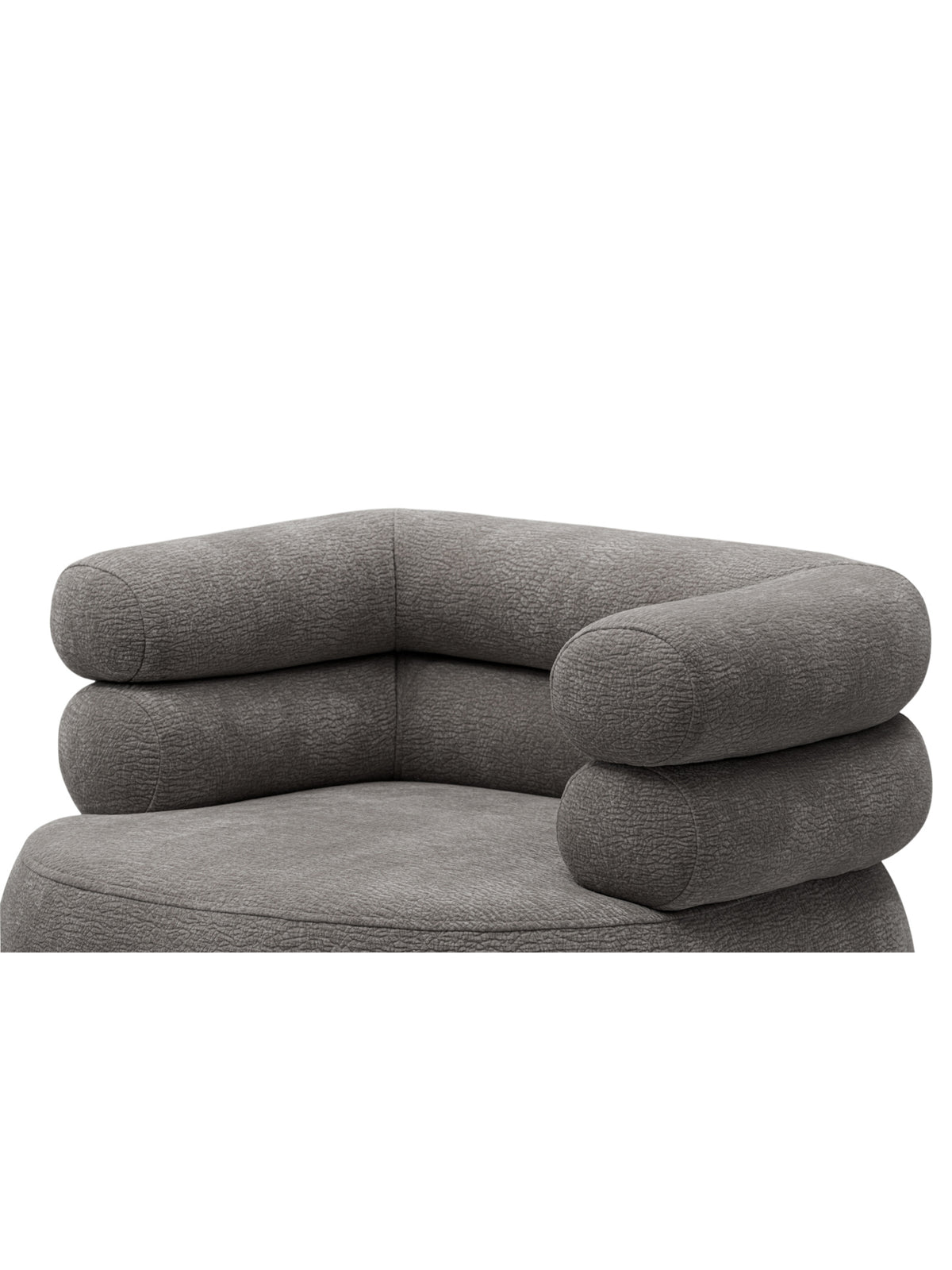 Obrotové relaxačné kreslo Melos hnede chenil Dress Me 03 detail operadla