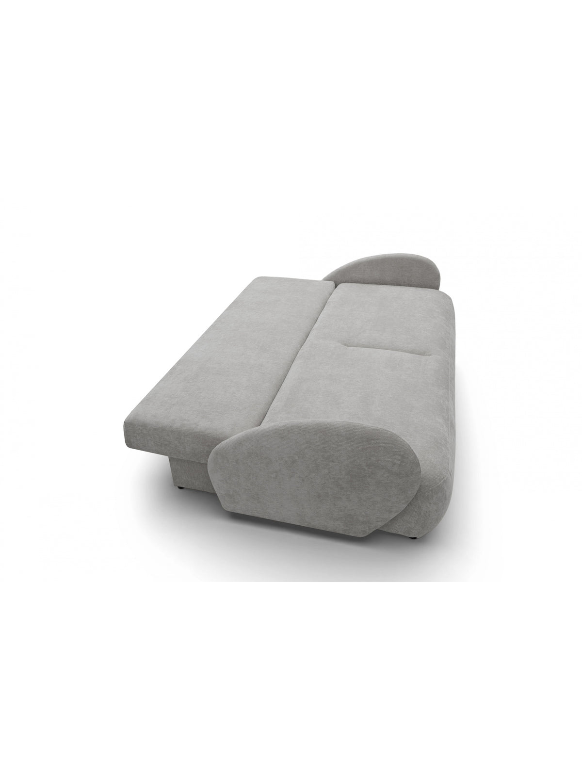 Rozkladacia pohovka Elora sivá szenil Vibe 86, pohľad na rozloženú plochu na spanie