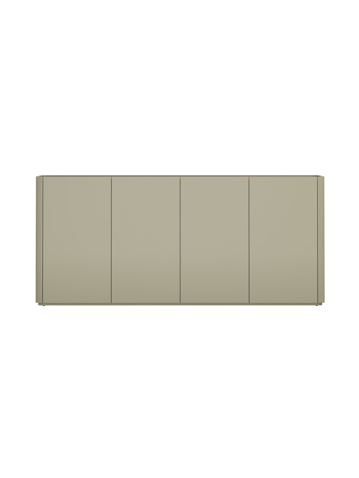 Komoda Elivo 200 cm so štyrmi dvierkami eukalyptus s doskou dub baltic dune, pohľad zhora
