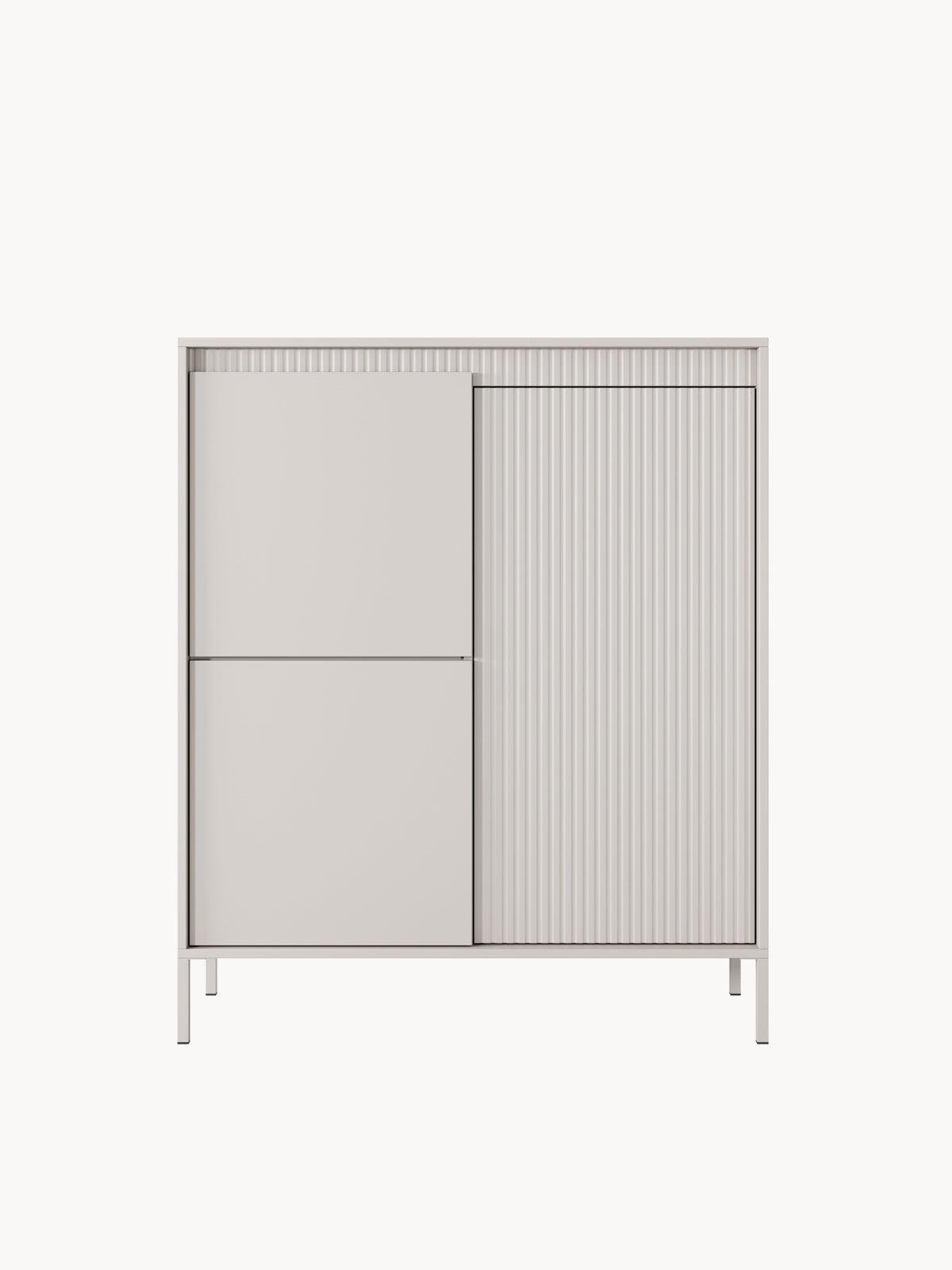 Komoda Sanos vysoká 103 cm - Béžová