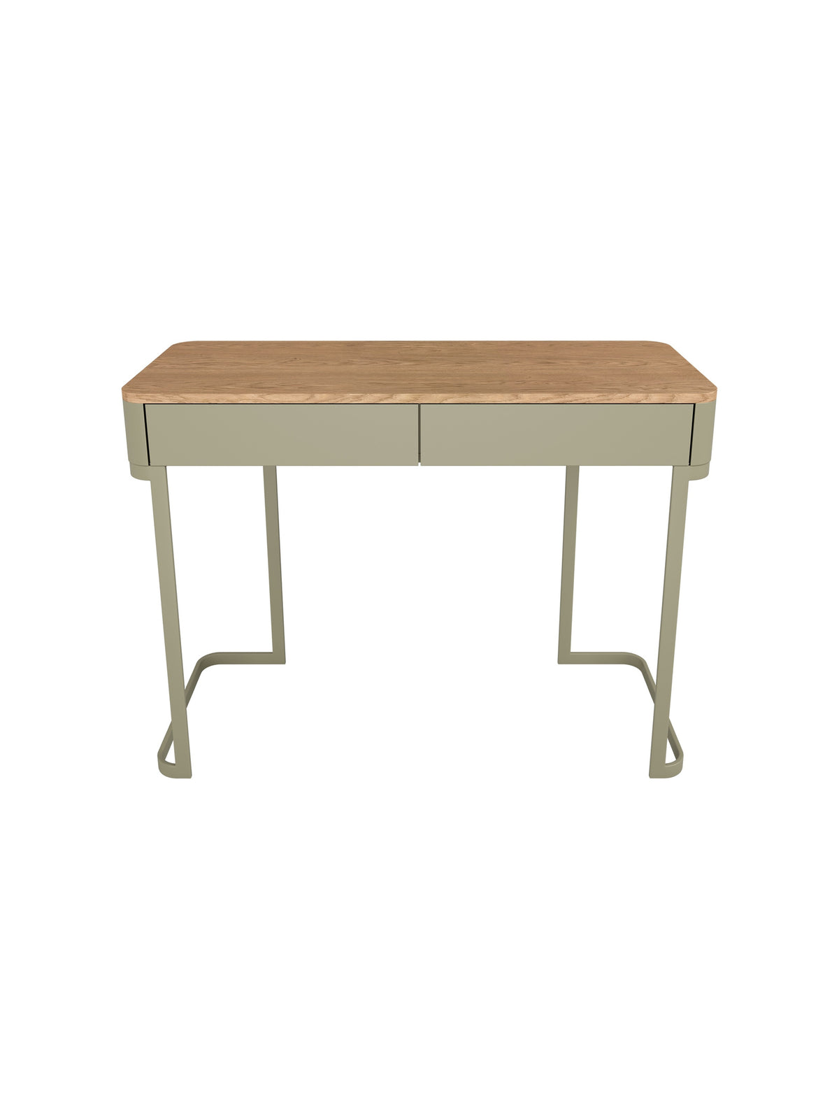 Konzolový Stolík / Toaletný stolík Elivo 110 cm so zásuvkami na stelazu - eukaliptus / Dub baltic dune