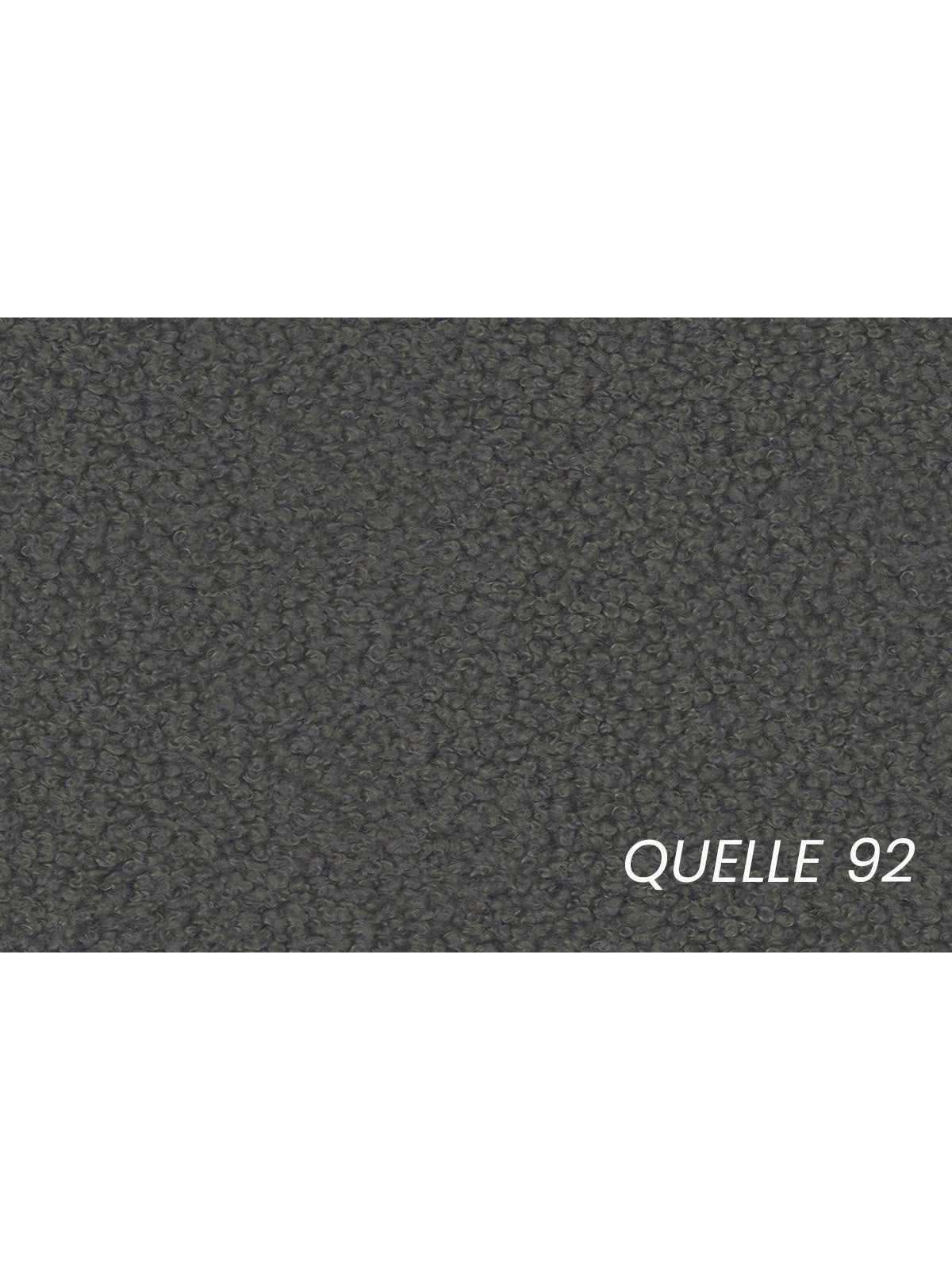 Łóżko tapicerowane Rasel 160x200 w ciemnym szarym buklu Quelle 92, widok tkaniny