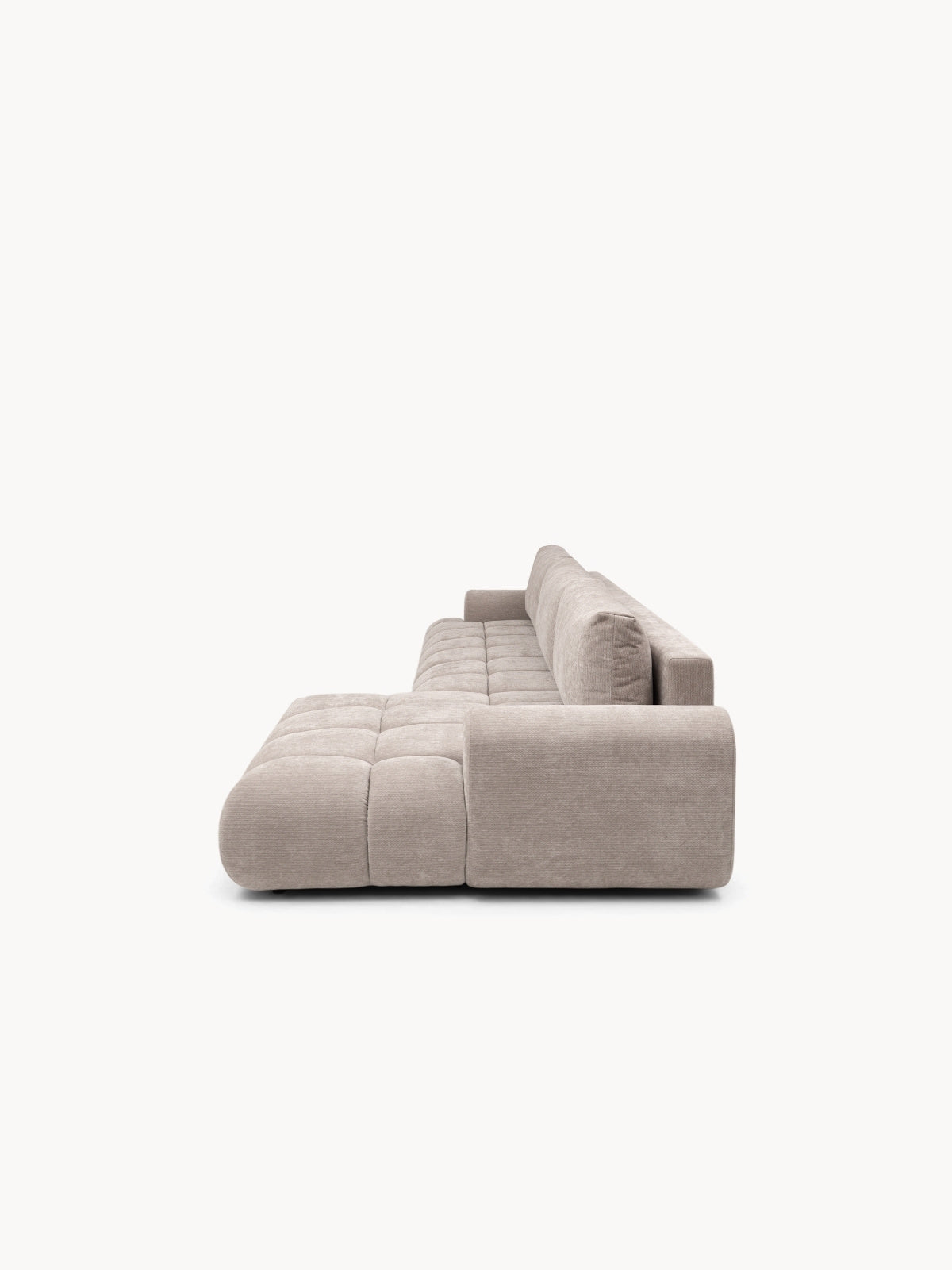 Rohová sedacia súprava Lutario Maxi s funkciou spánku pravá strana - béžový šenil Vibe 08