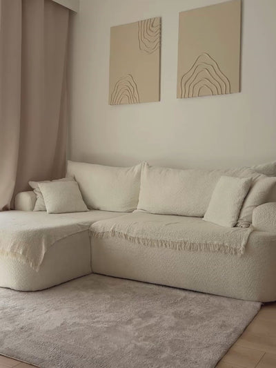 Stolik kawowy Malmi 100 cm z szufladami - kaszmir / crema bianca / złote nóżki