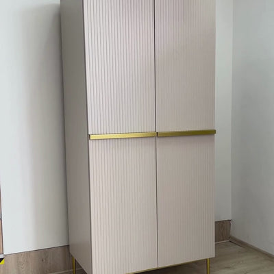 Szafa Nicole 100 cm z półkami - czarny mat / czarne nóżki