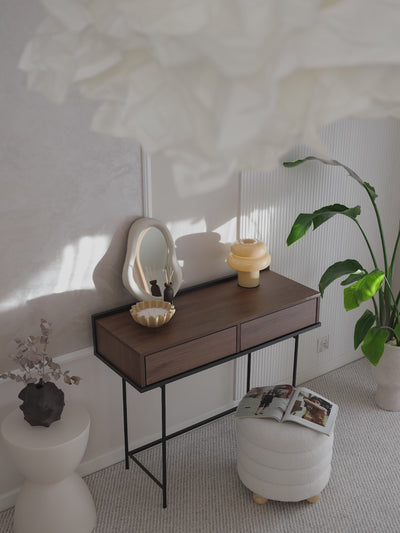 Toaletka Zenar 100 cm z szufladami - orzech elegant / czarny