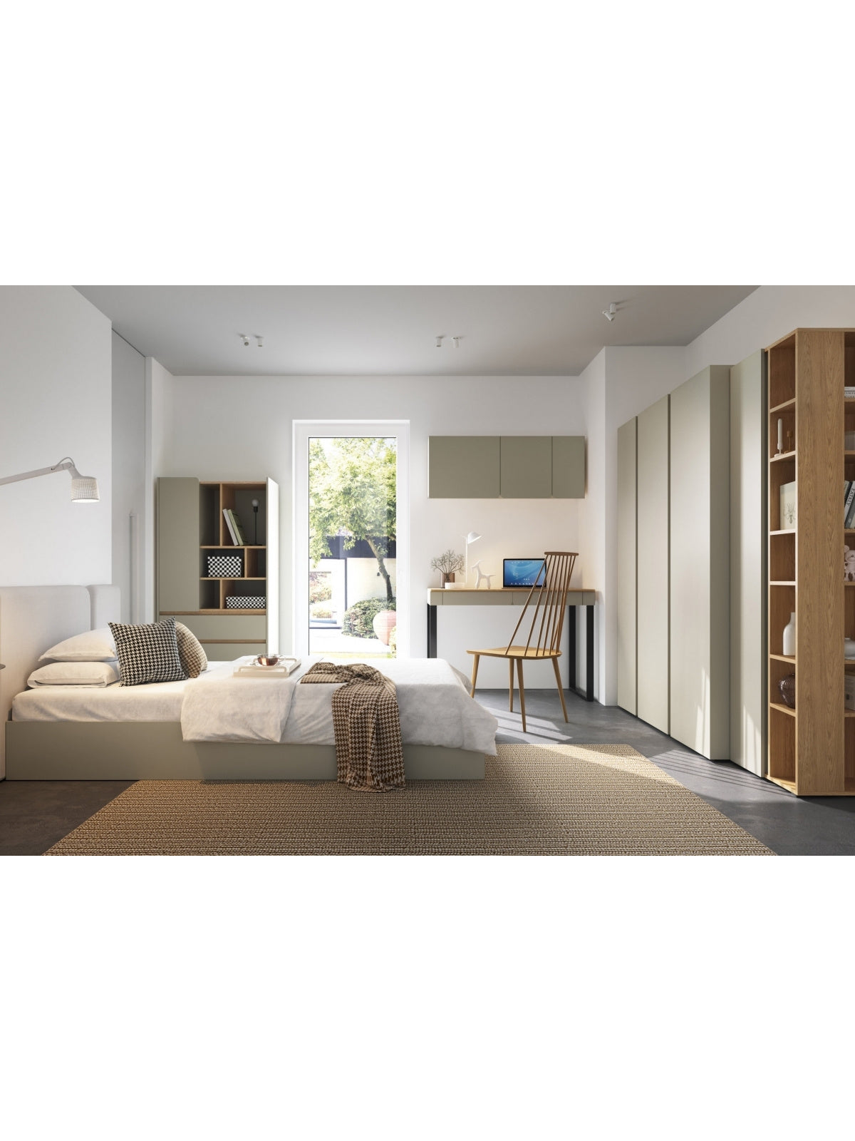 Jednodverový regál Altea 55 cm v farbách eukalyptus a dub baltic dune