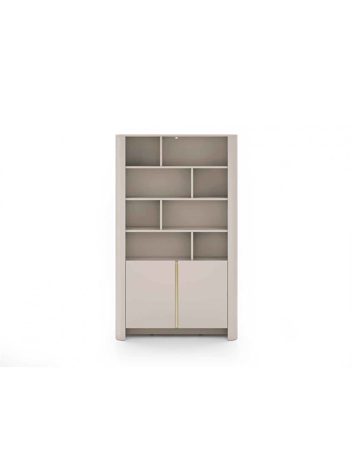 Regál Sorrenti 103 cm dvojdverový - kašmír / zlaté