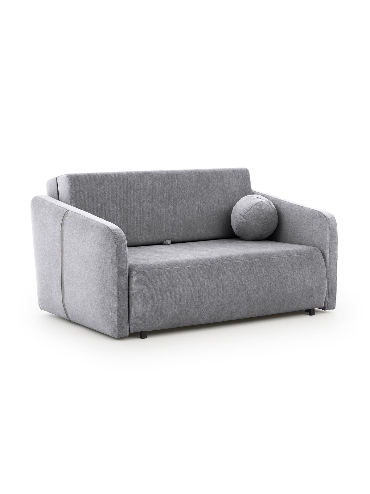 Sofa Zeldia 135 szary szenil hydrofobowy z funkcją spania widok na przód