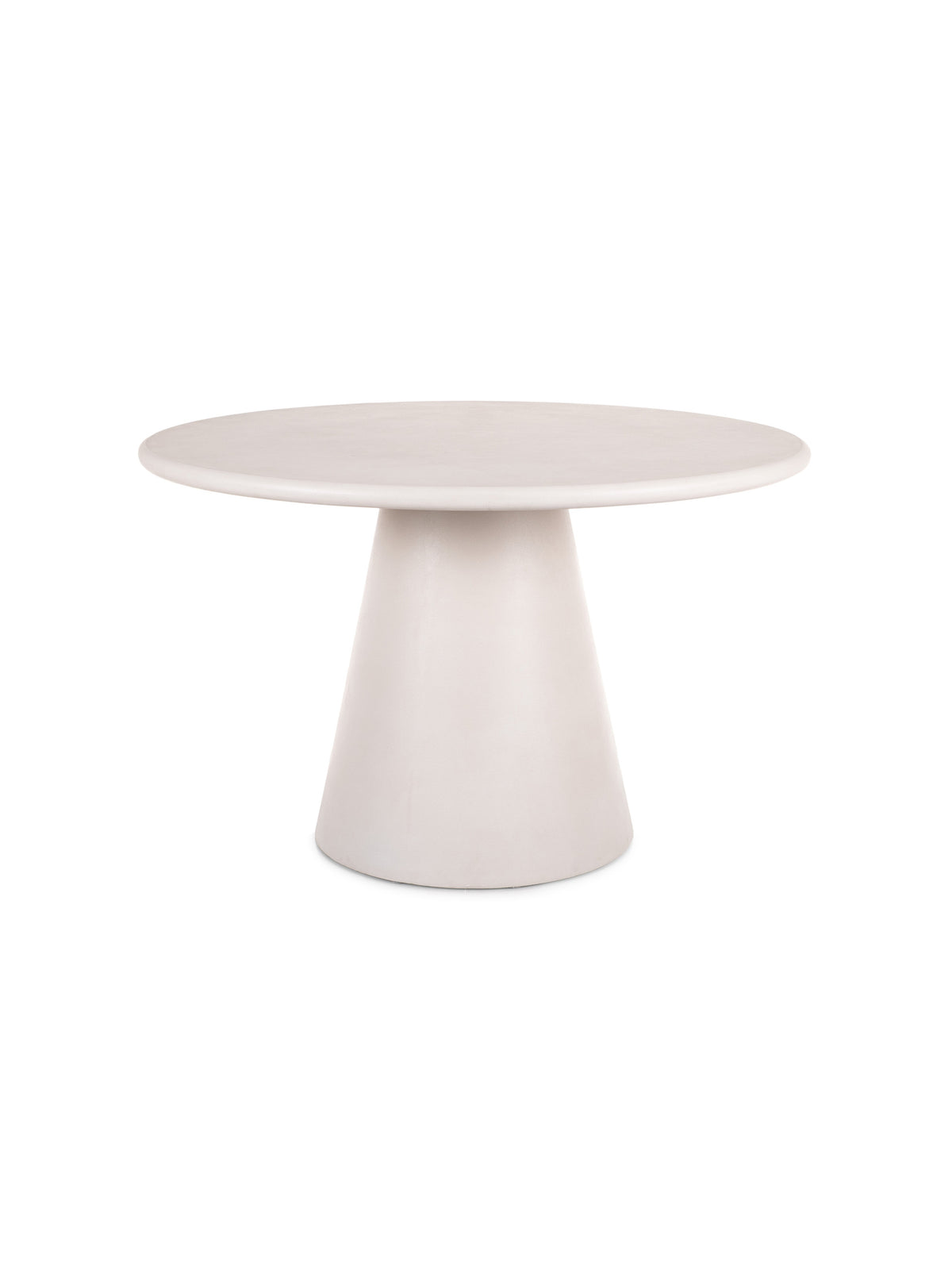 Okrúhly stôl Clav 120 cm svetlosivý, základňa z MDF s rozšíreným tvarom