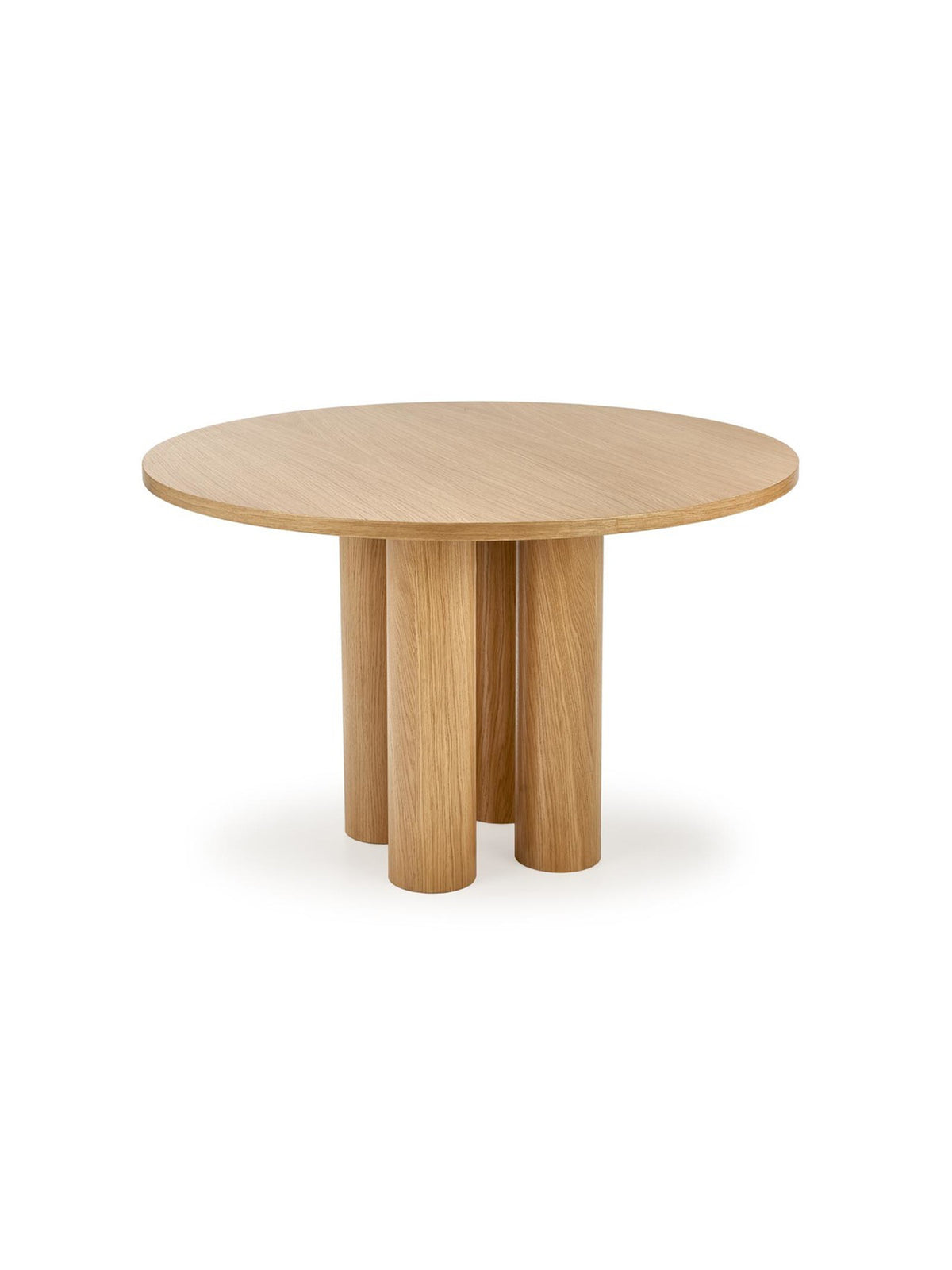 Okrúhly stôl Gravon 120 cm z prírodného dubu, svetlé drevo, rovné nohy