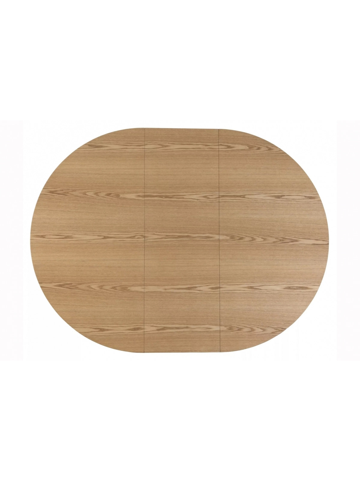 Rozkladací okrúhly stôl Lureno 120-160 cm prírodný dub pohľad zhora