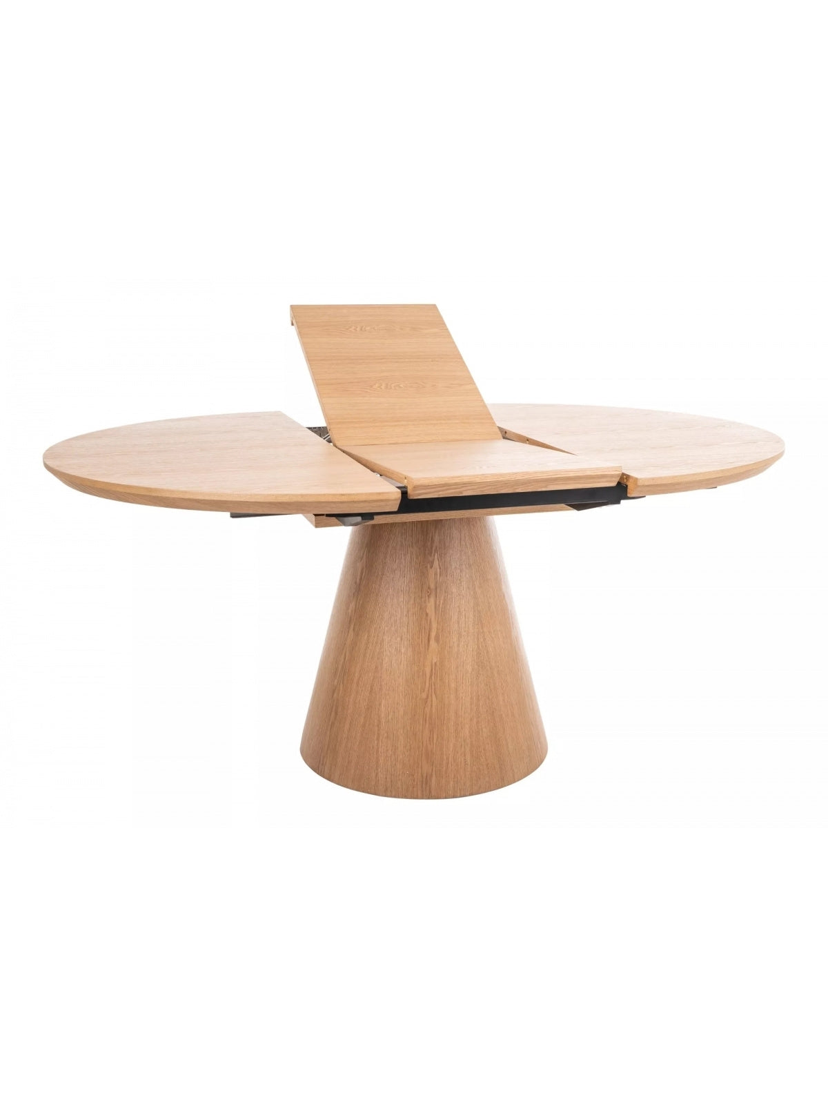 Rozkladací okrúhly stôl Lureno 120-160 cm prírodný dub