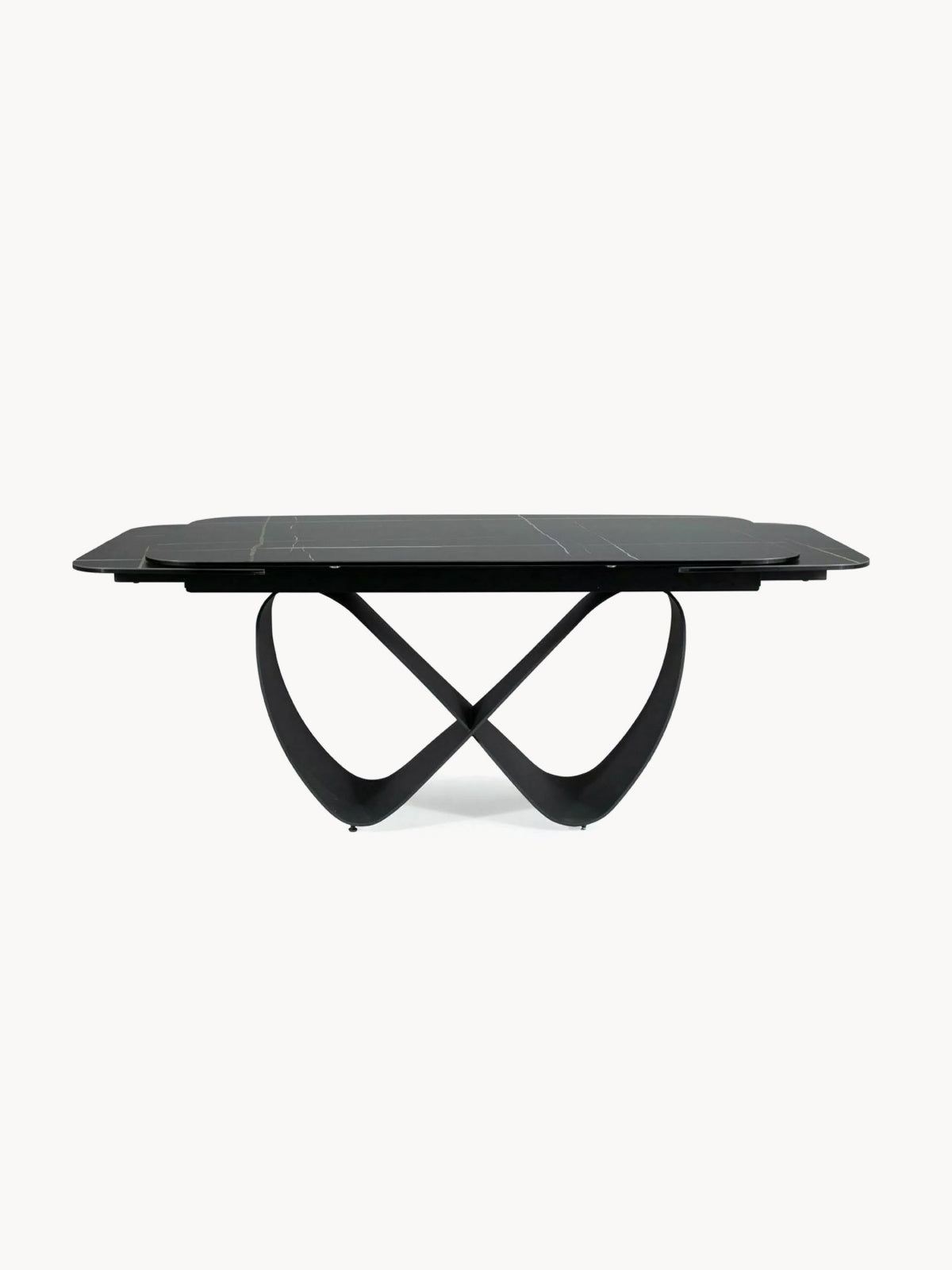 Stôl prostokatny Elunari 160-240x90 cm rozkladany - mramor azario black / Čierny mat