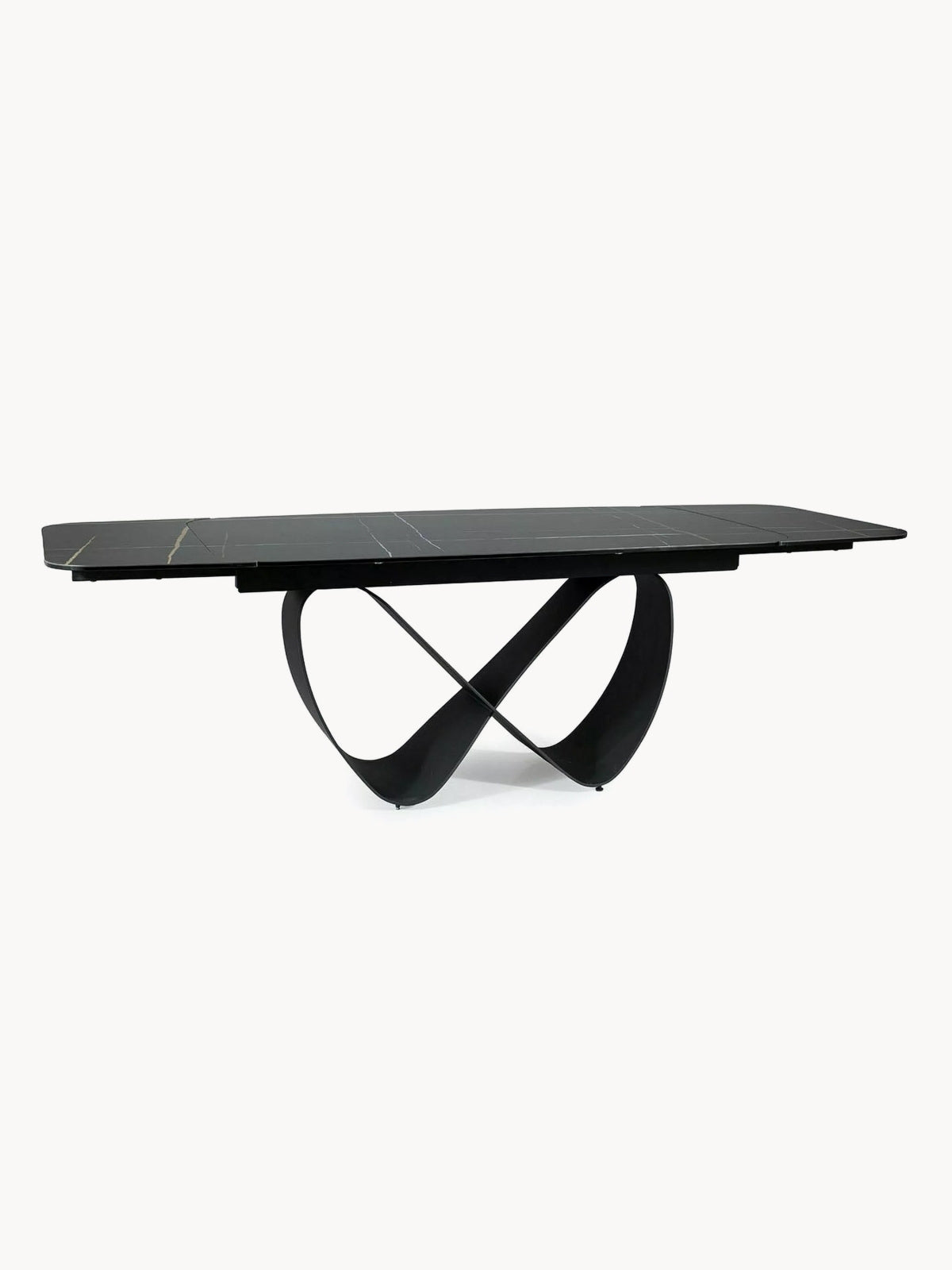 Stôl prostokatny Elunari 160-240x90 cm rozkladany - mramor azario black / Čierny mat