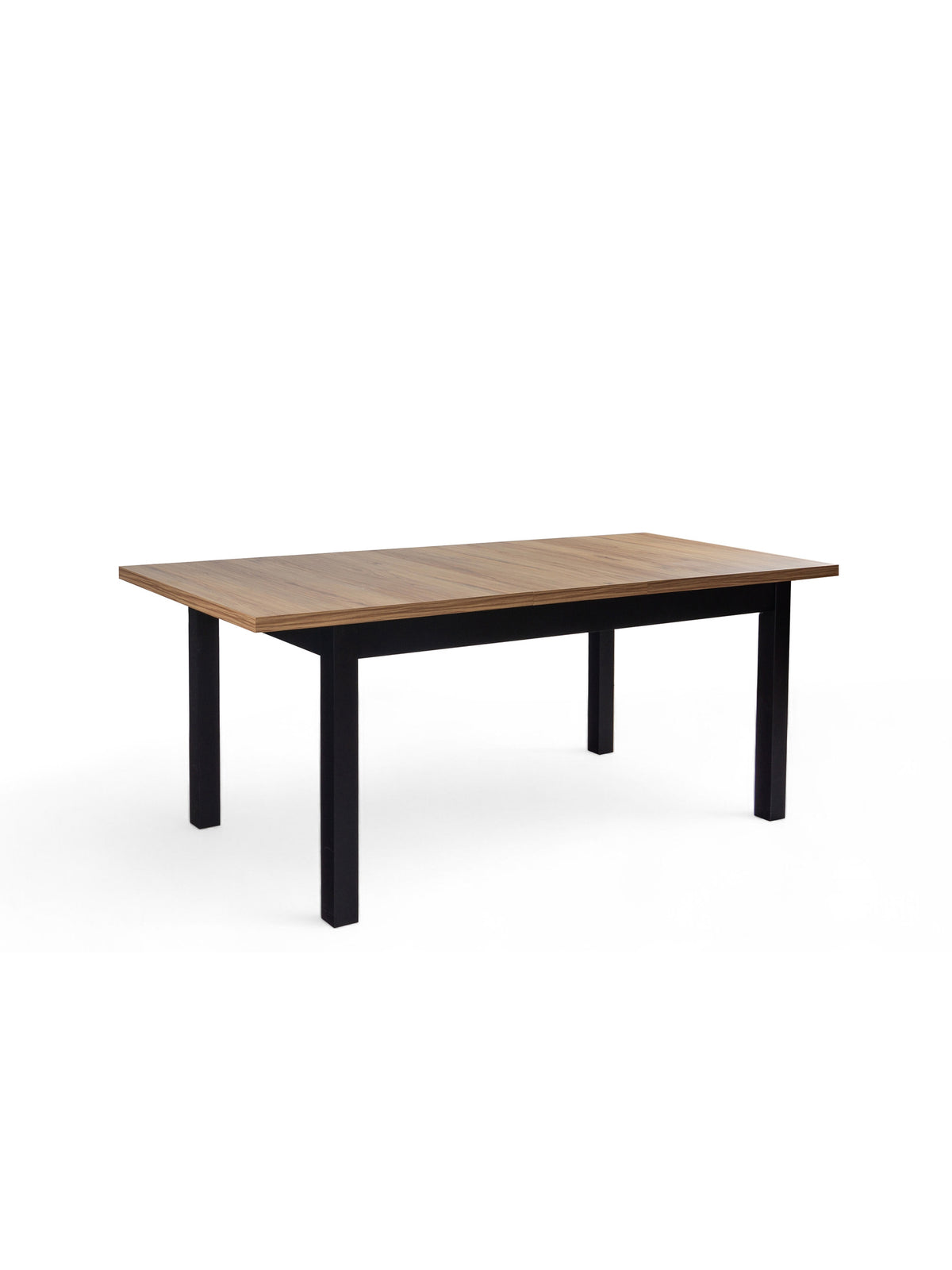 Rozkladací stôl Werona 140-180x80 cm dub pradawny čierne nohy pohľad zpredu