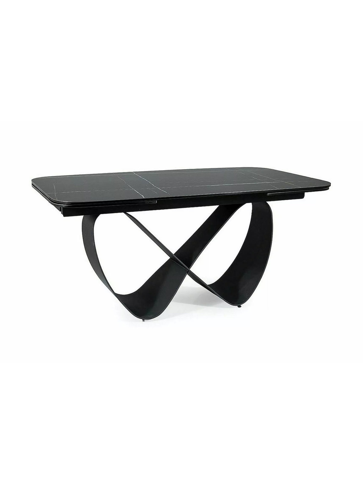 Stôl rozkladany Elunari 160-240x90 cm - mramor azario black / Čierny mat