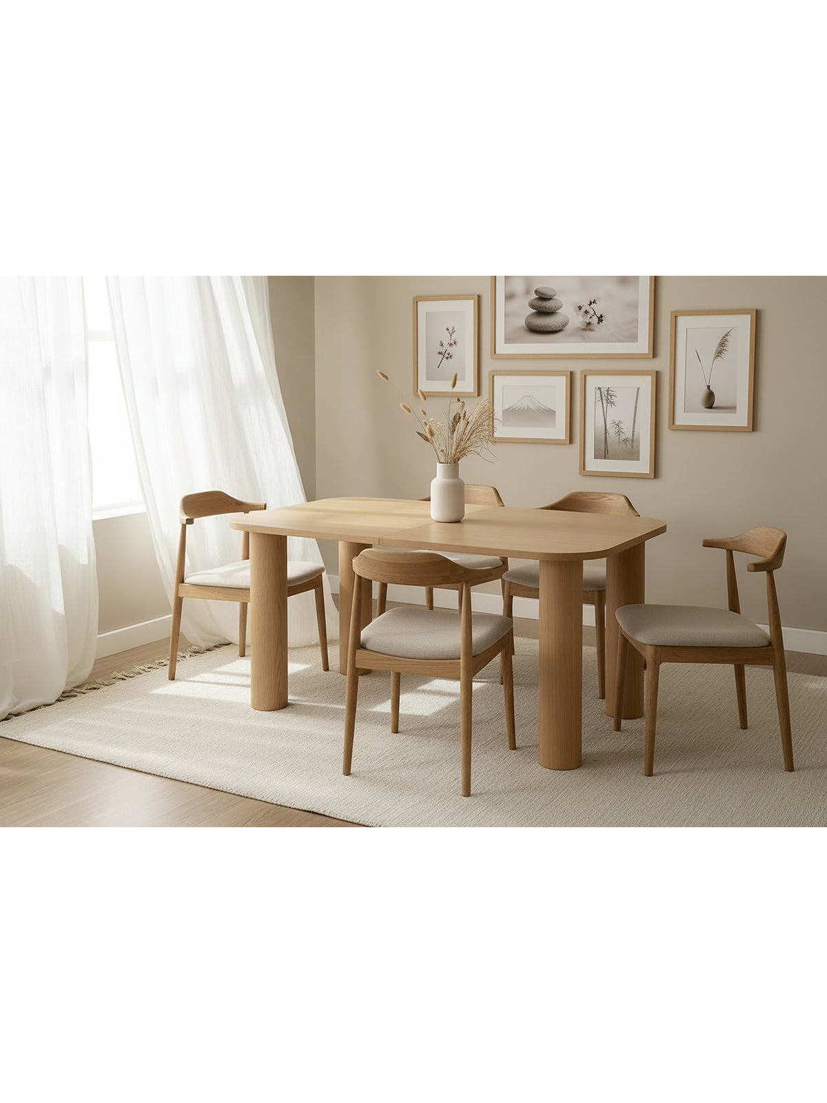 Rozkladací stôl Gravon 160-240x100 cm v prírodnom dubovom prevedení na svetlom pozadí