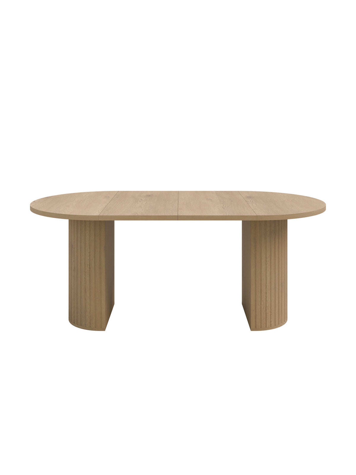 Rozkladací okrúhly stôl Lento 100 cm v dub cremona s ryhovanou základňou